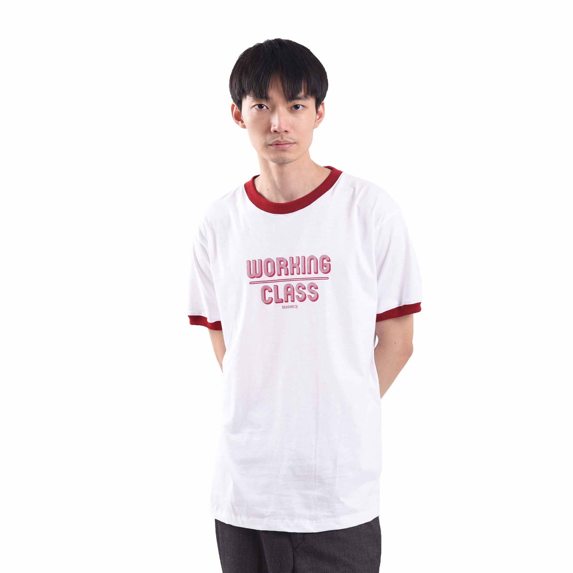 T549 White Red Working Class Tshirt