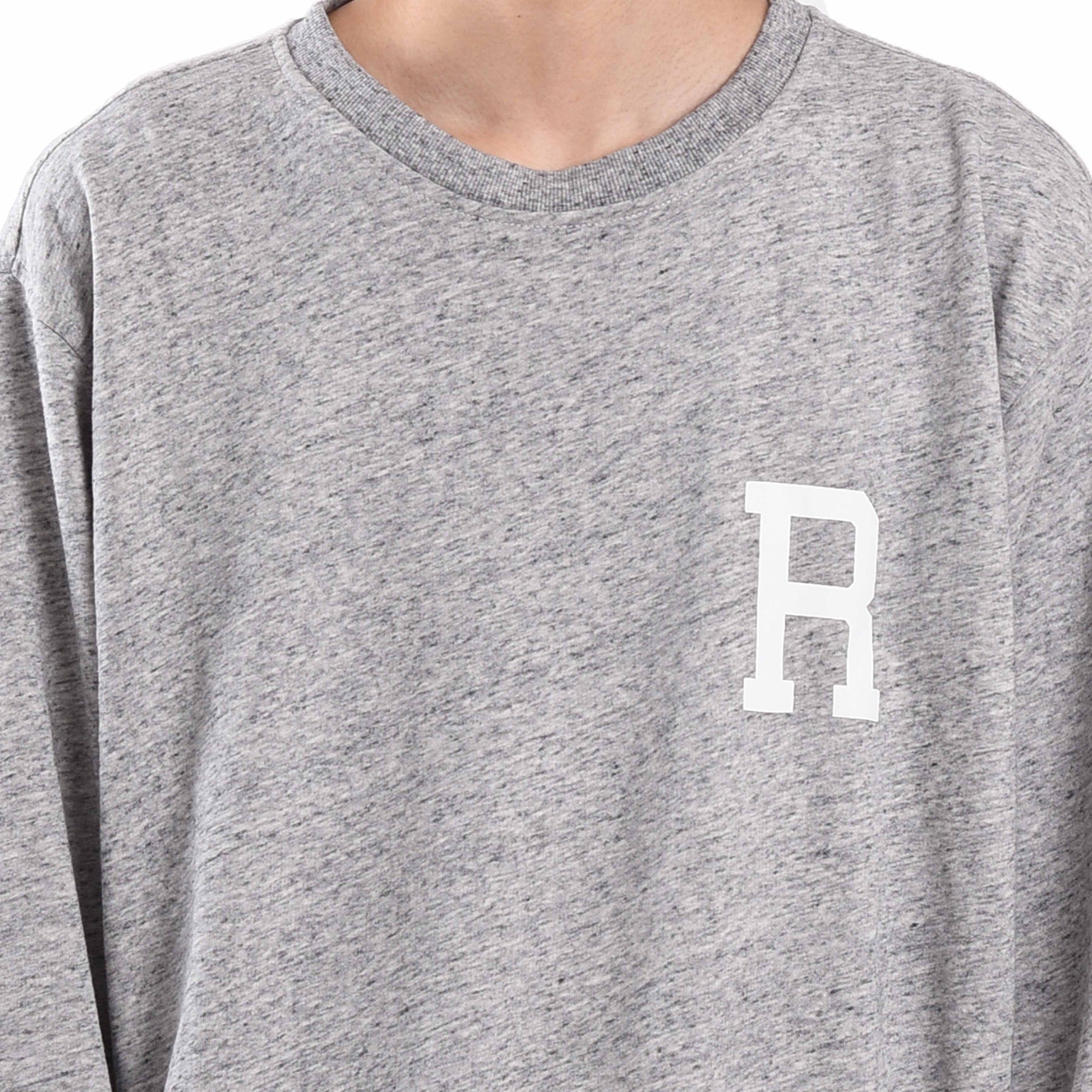 SS277 Misty Grey Sig R White Crewneck