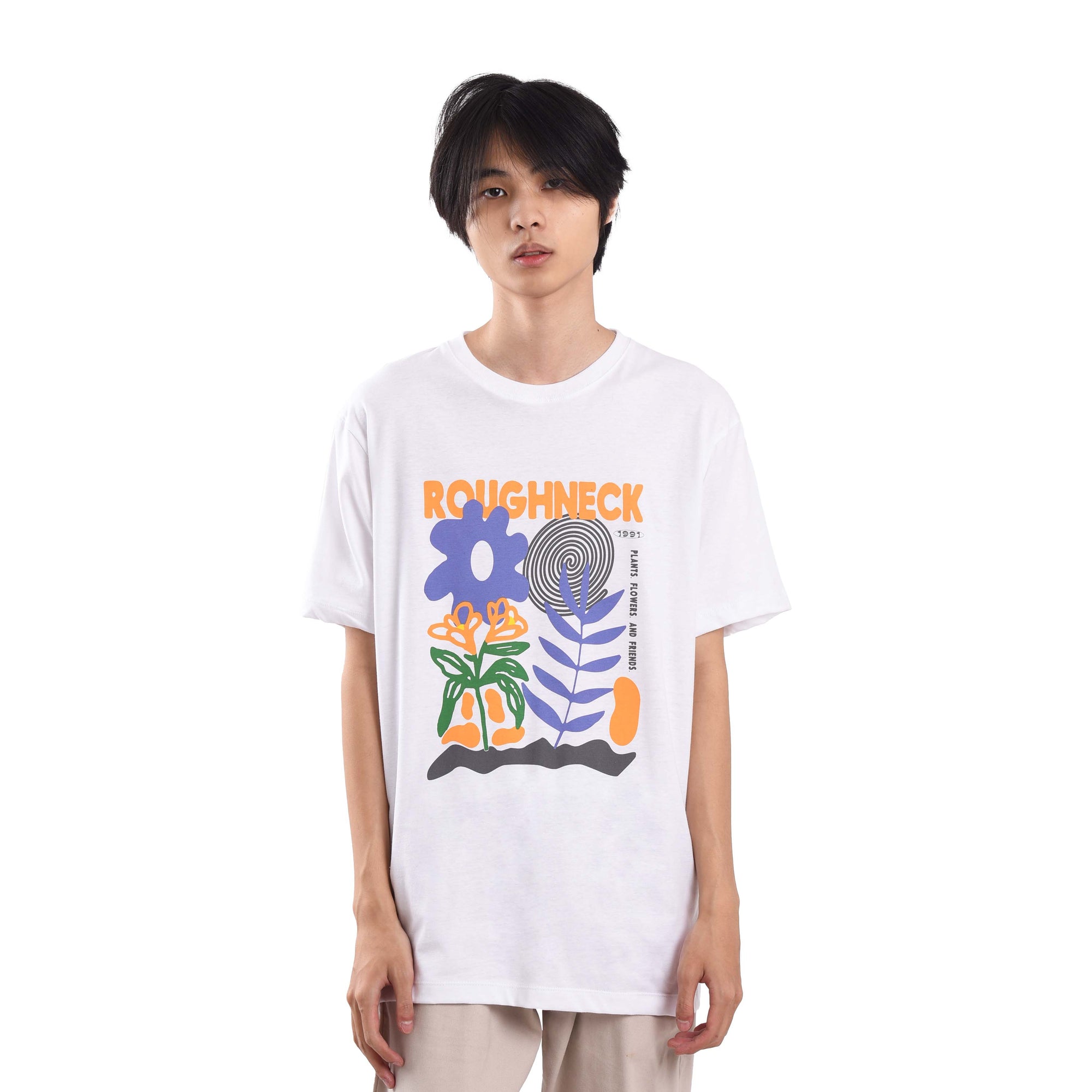 T199 White Plants, Flowers & Friends Tshirt