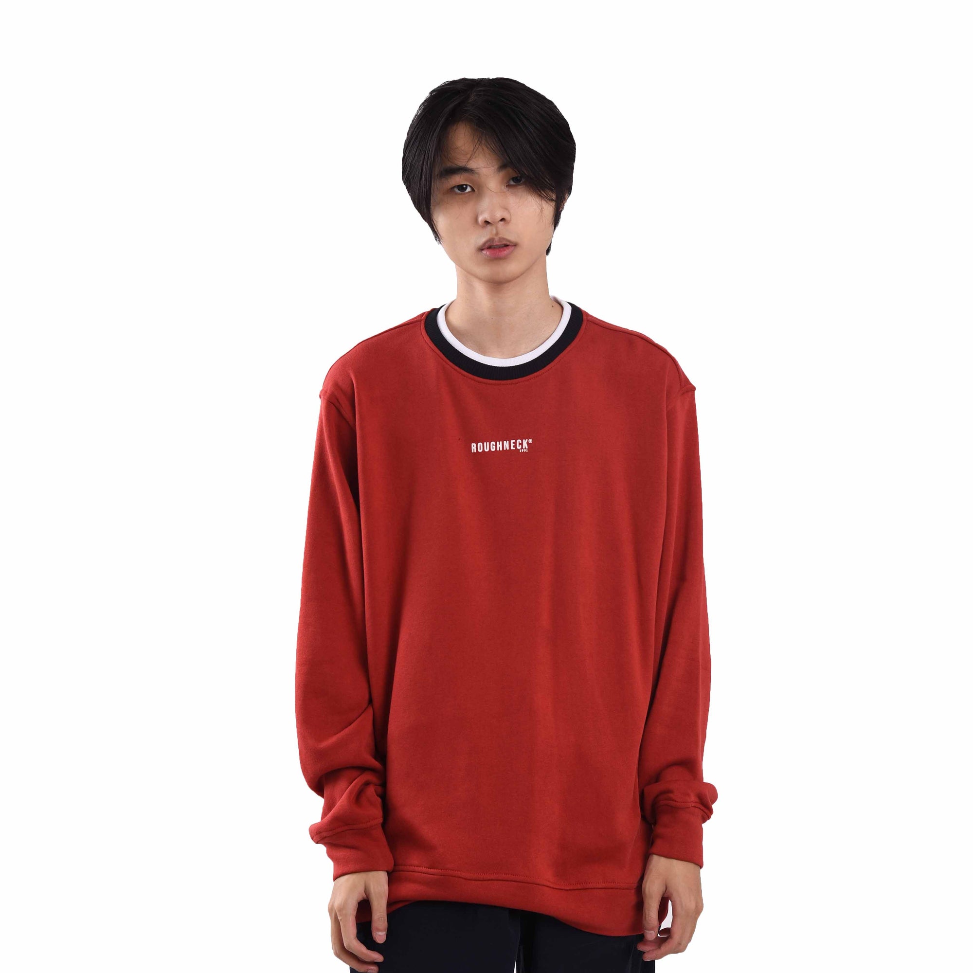 SS368 Red Chico Mini Sig White Crewneck