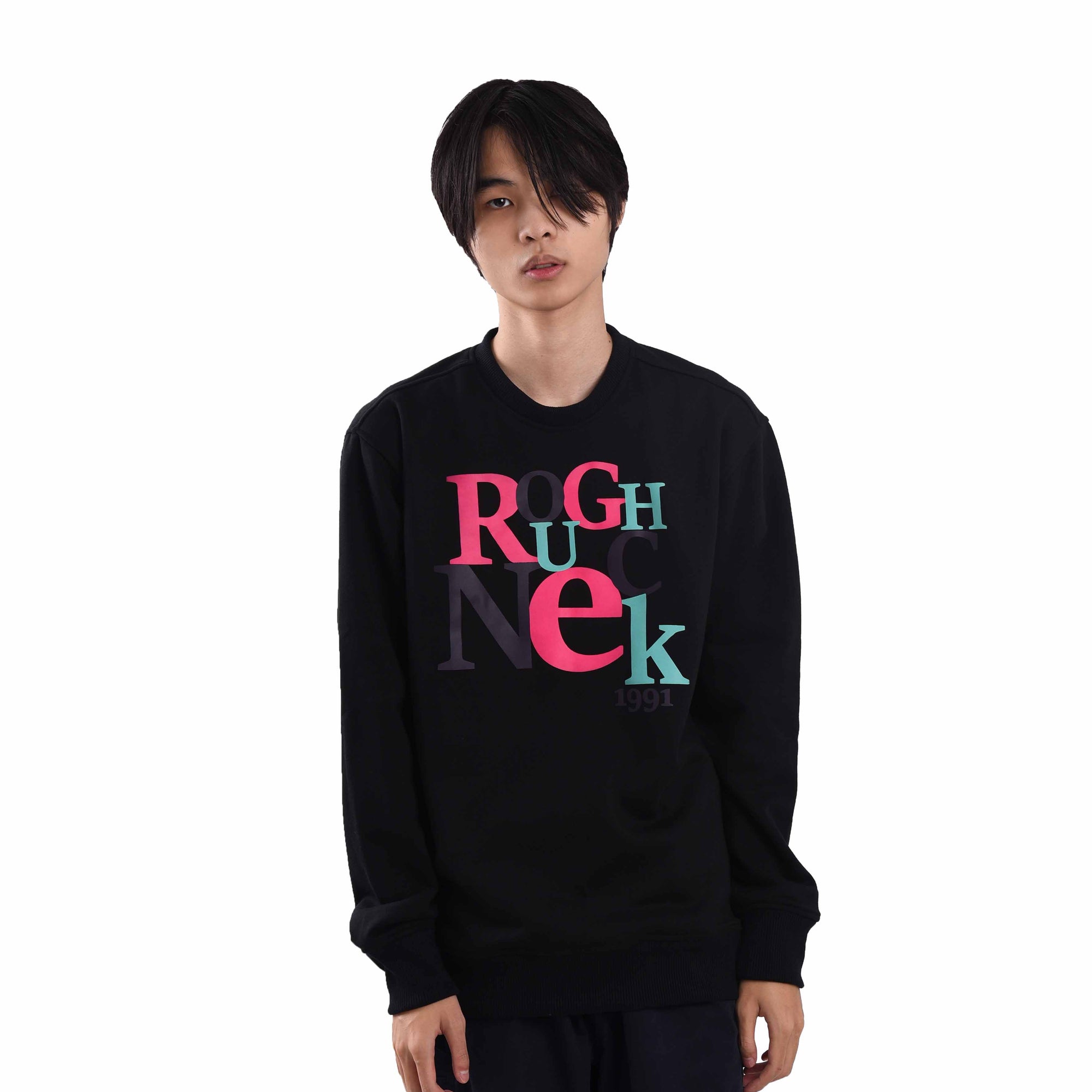 SS291 Black Lollytype Crewneck