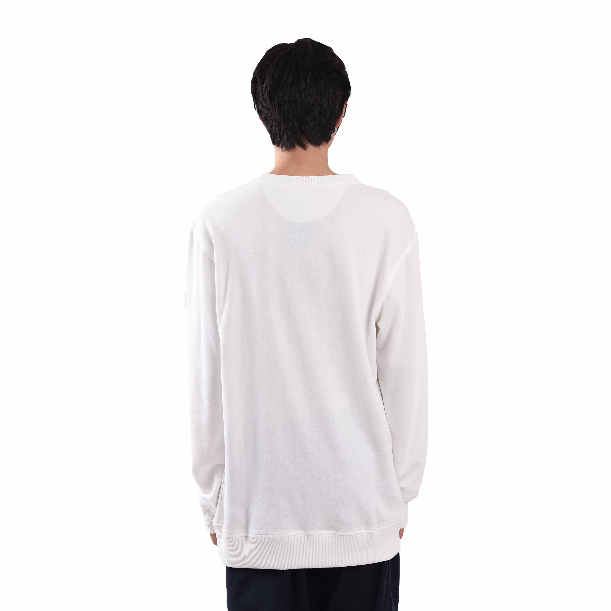 SS345 White Veggie Dino Crewneck