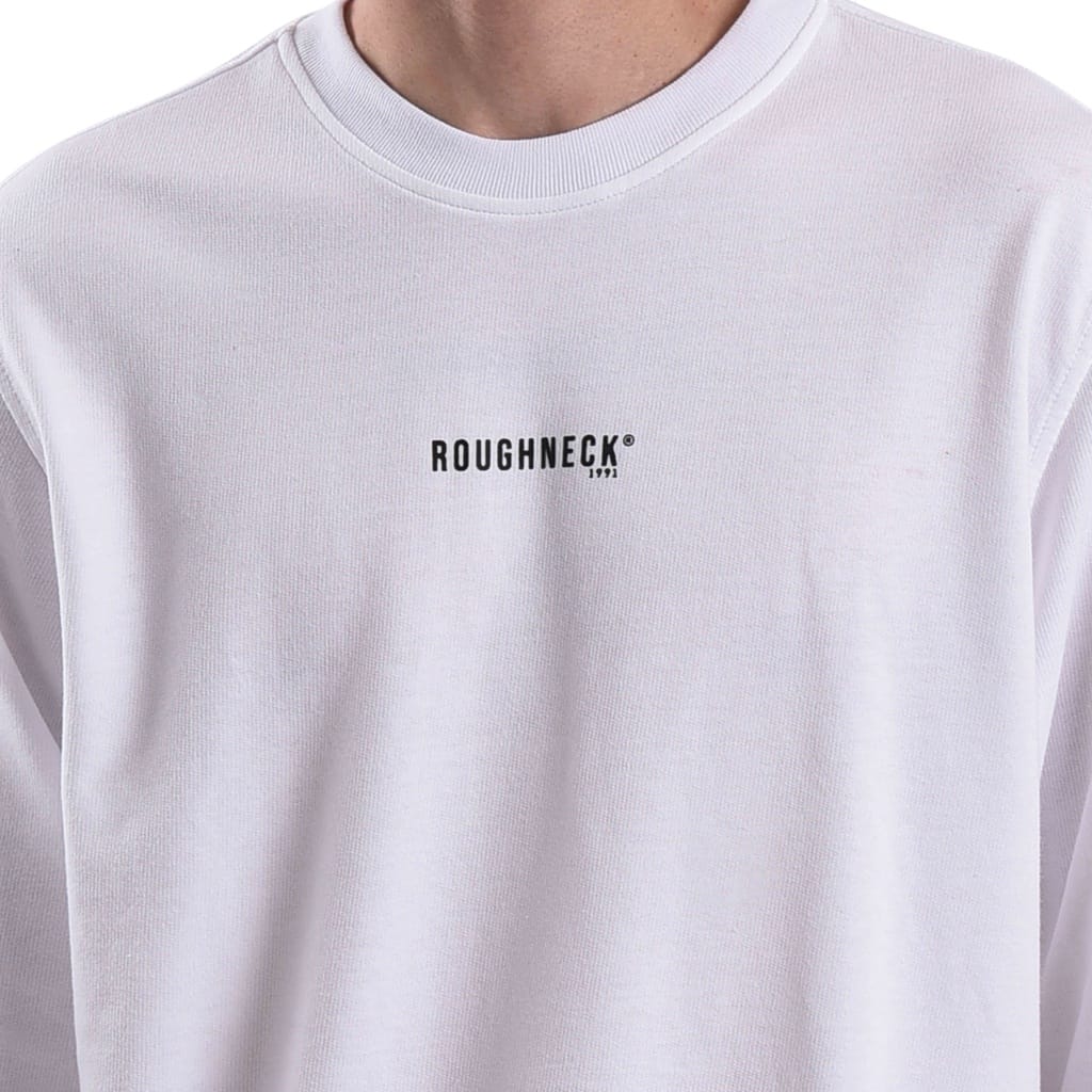 CT009 White Mini Sig Black Crewneck