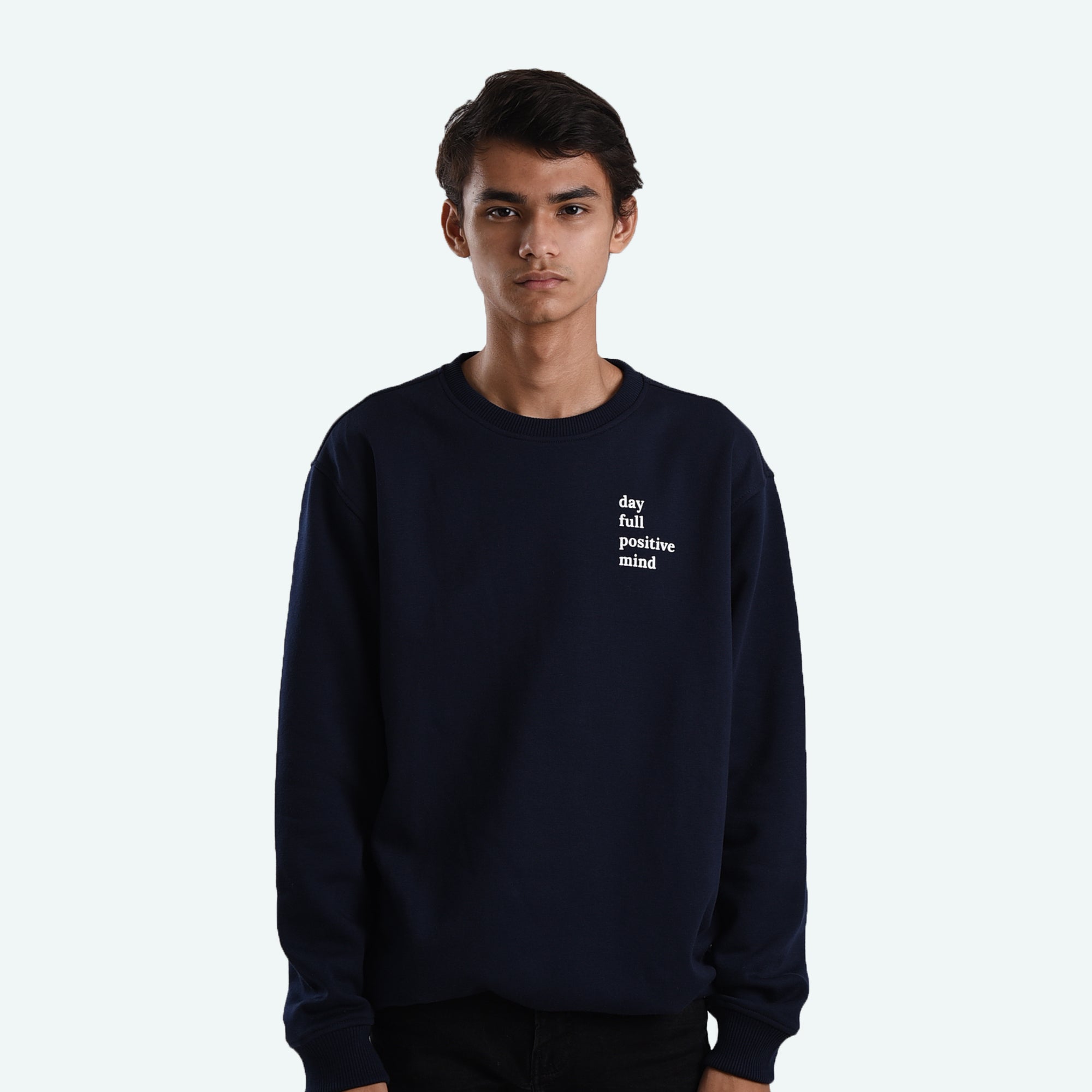 SS328 Navy Full Positive Mind Crewneck