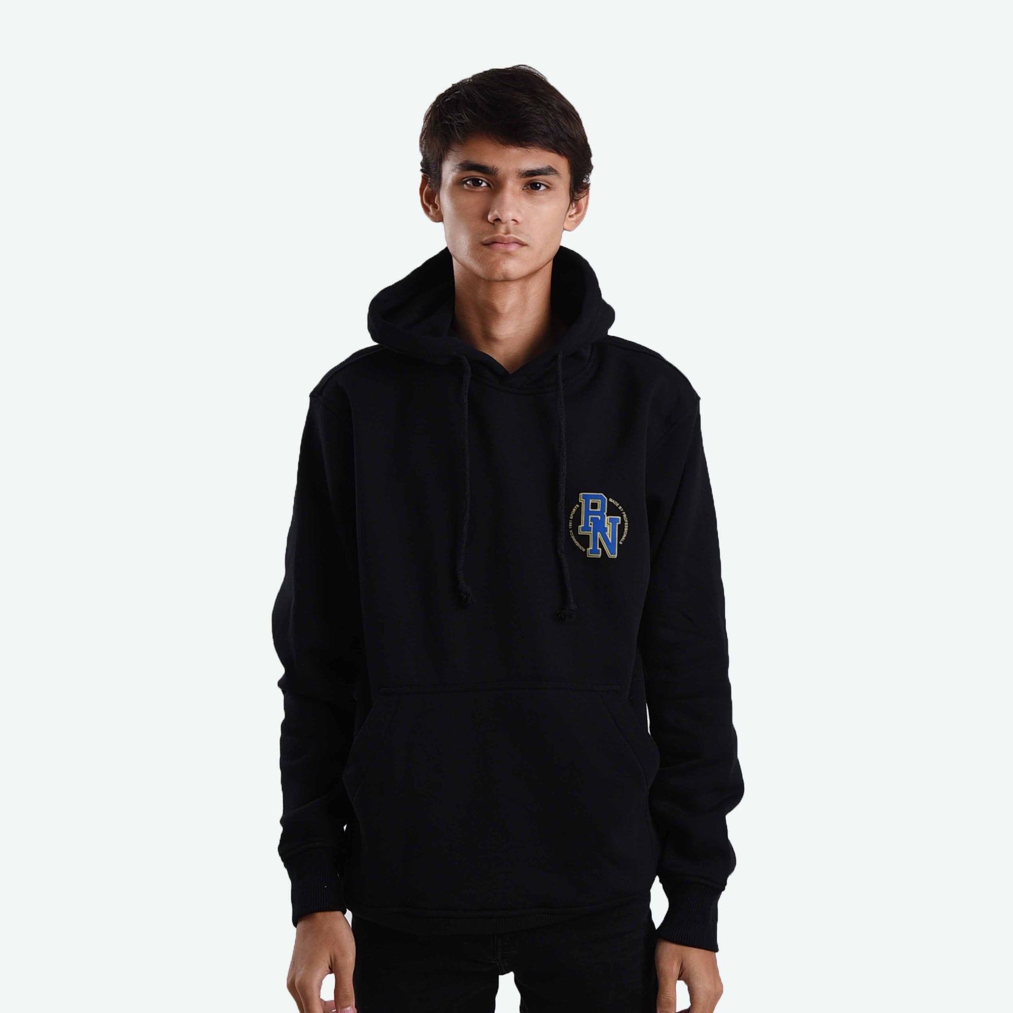 H856 Black Anger Baseball Hoodie