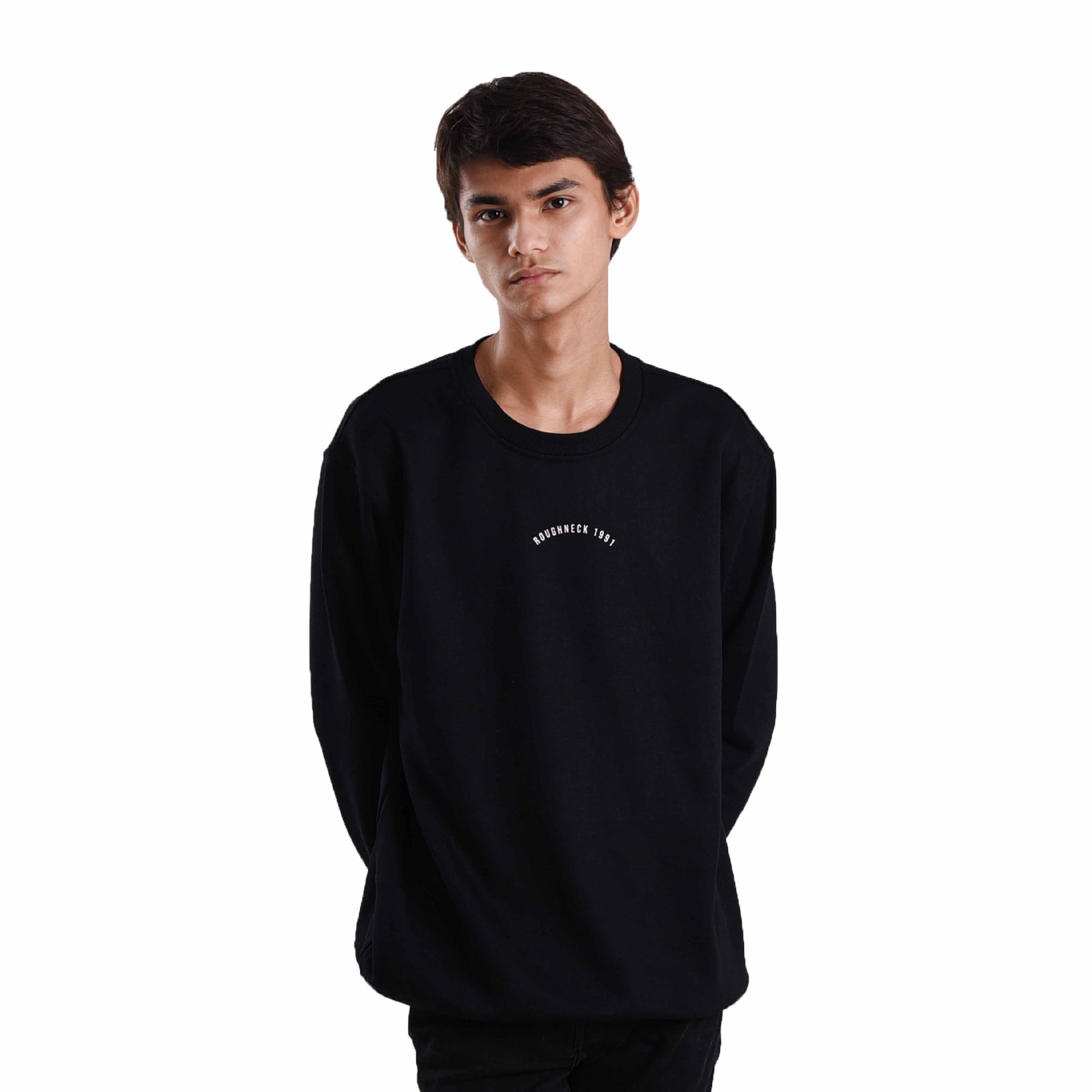 SS305 Black Circle Sig Crewneck