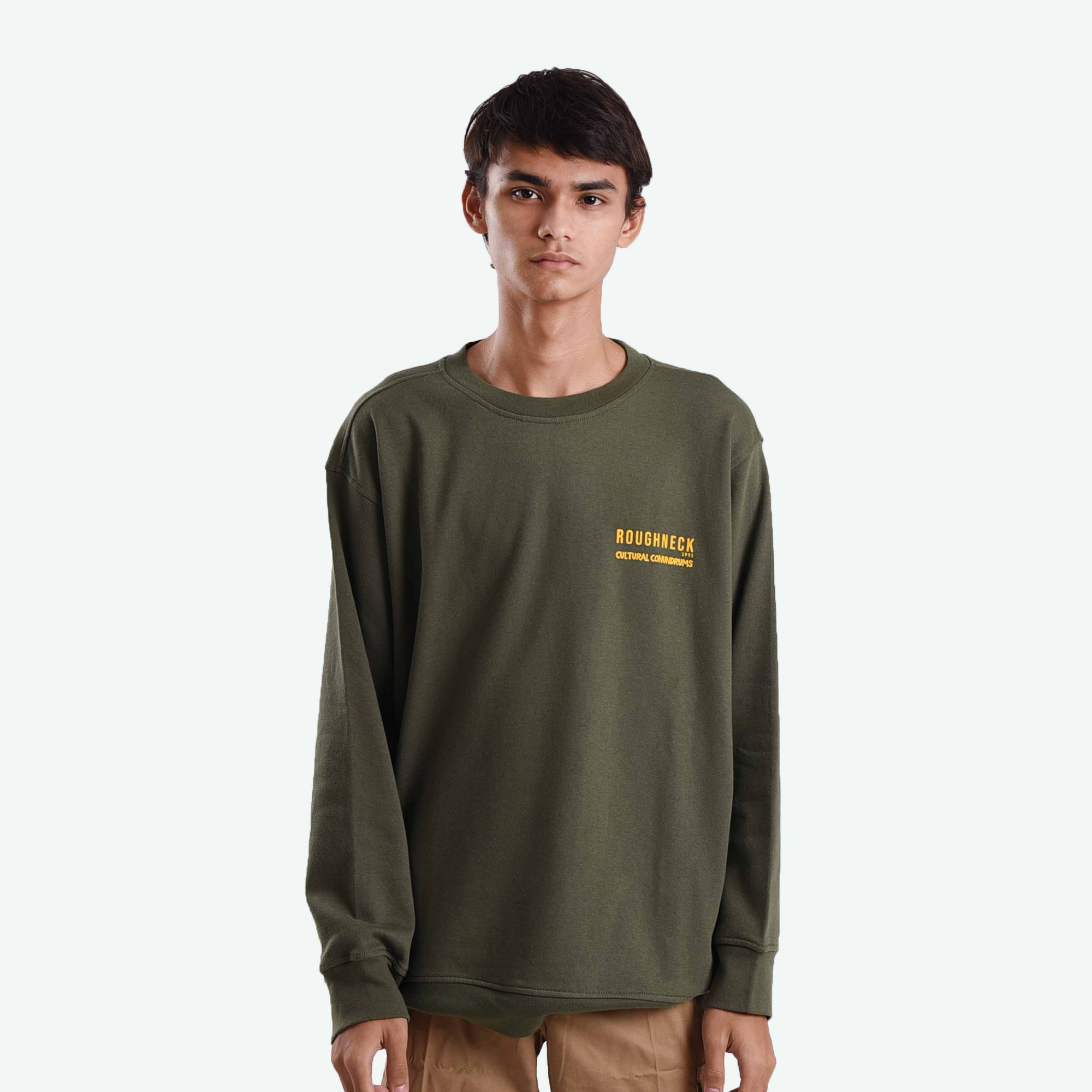 SS335 Olive Cultural Conundrum Crewneck