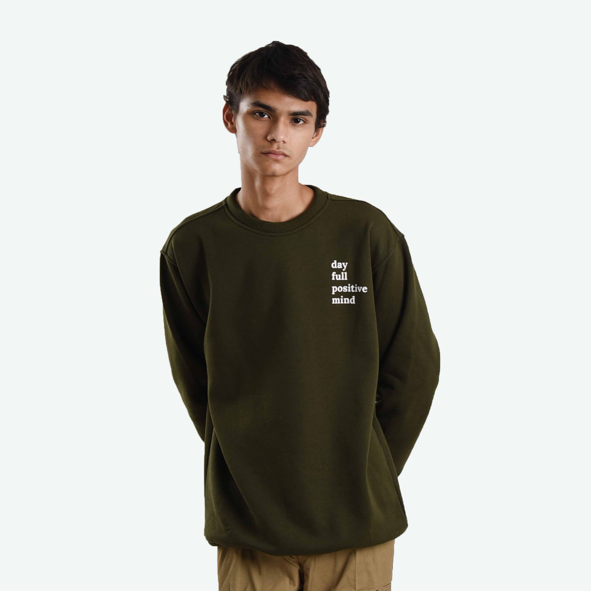 SS331 Army Full Positive Mind Crewneck