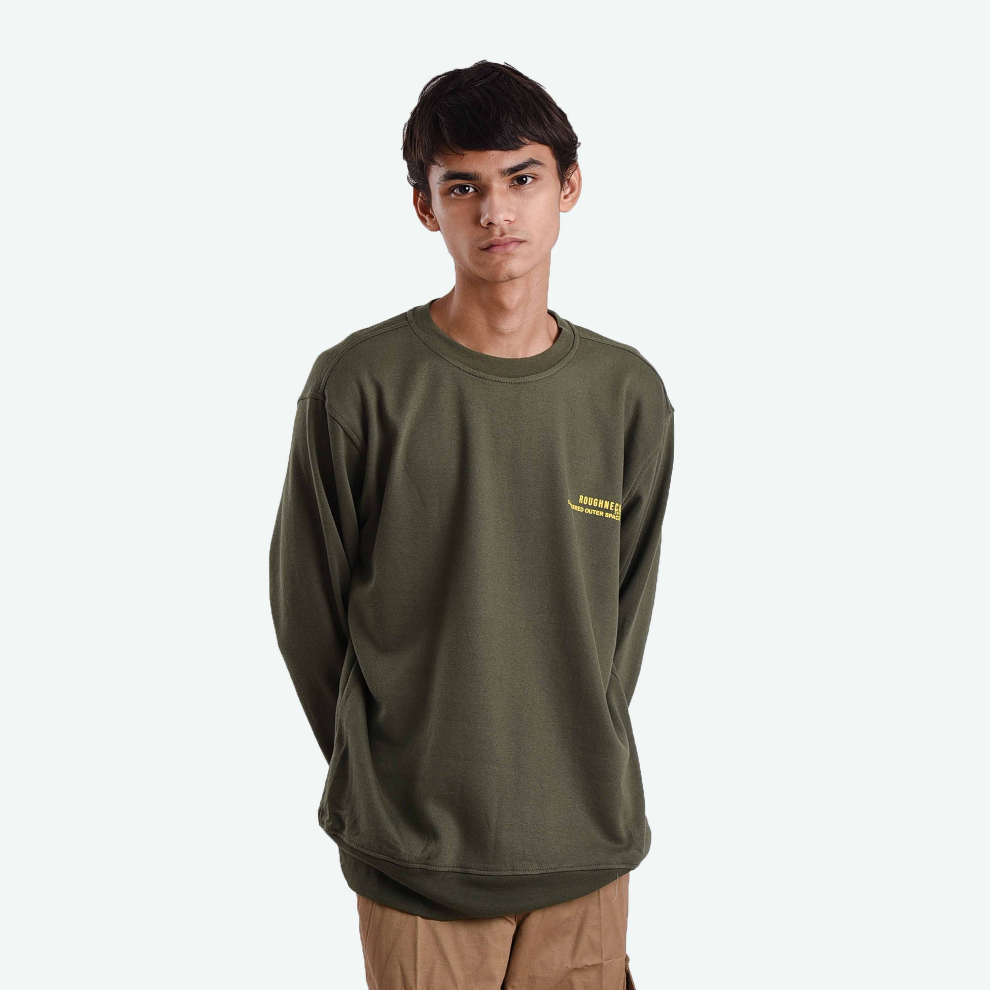 SS337 Olive Conquered Crewneck