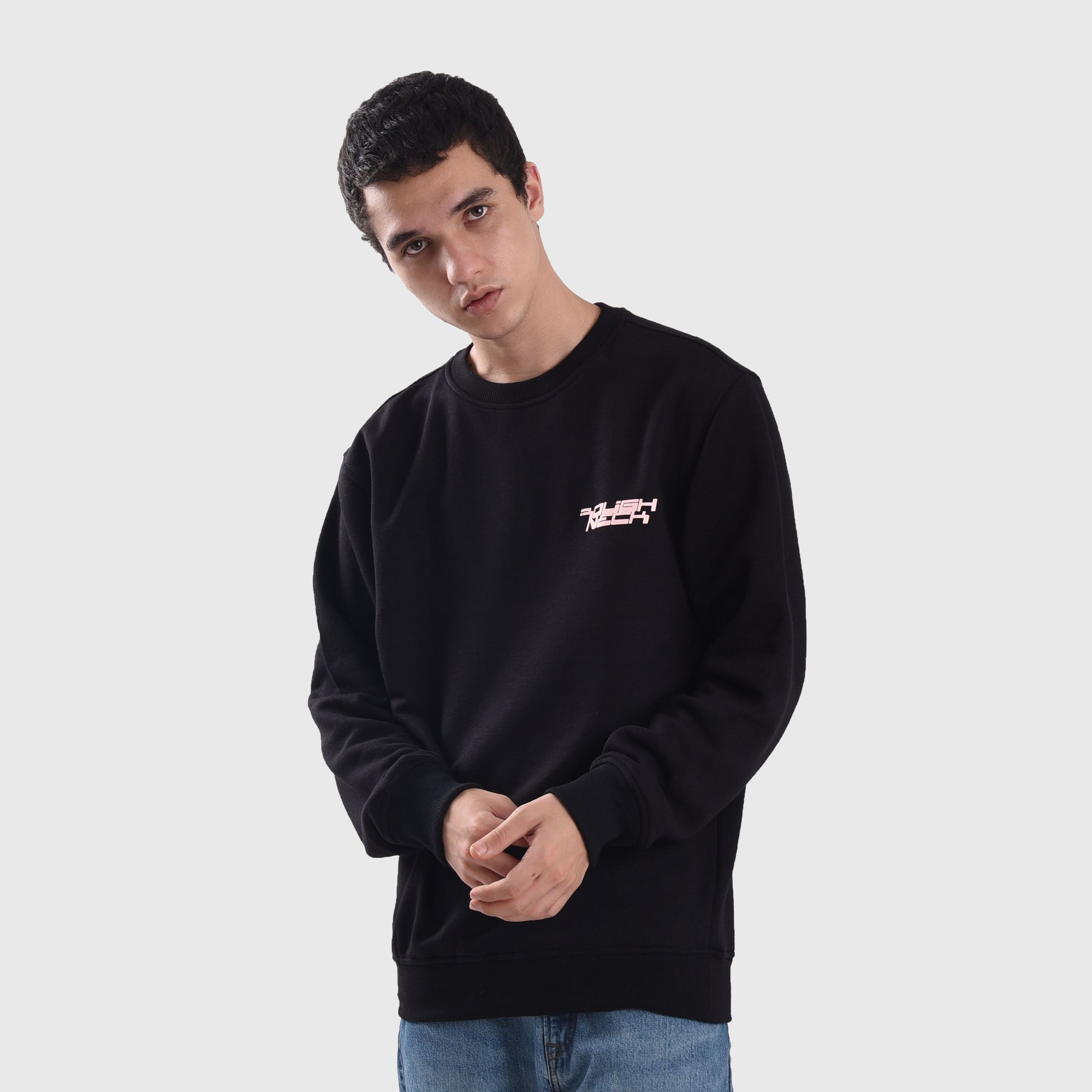 SS421 Black Technical Boom Crewneck