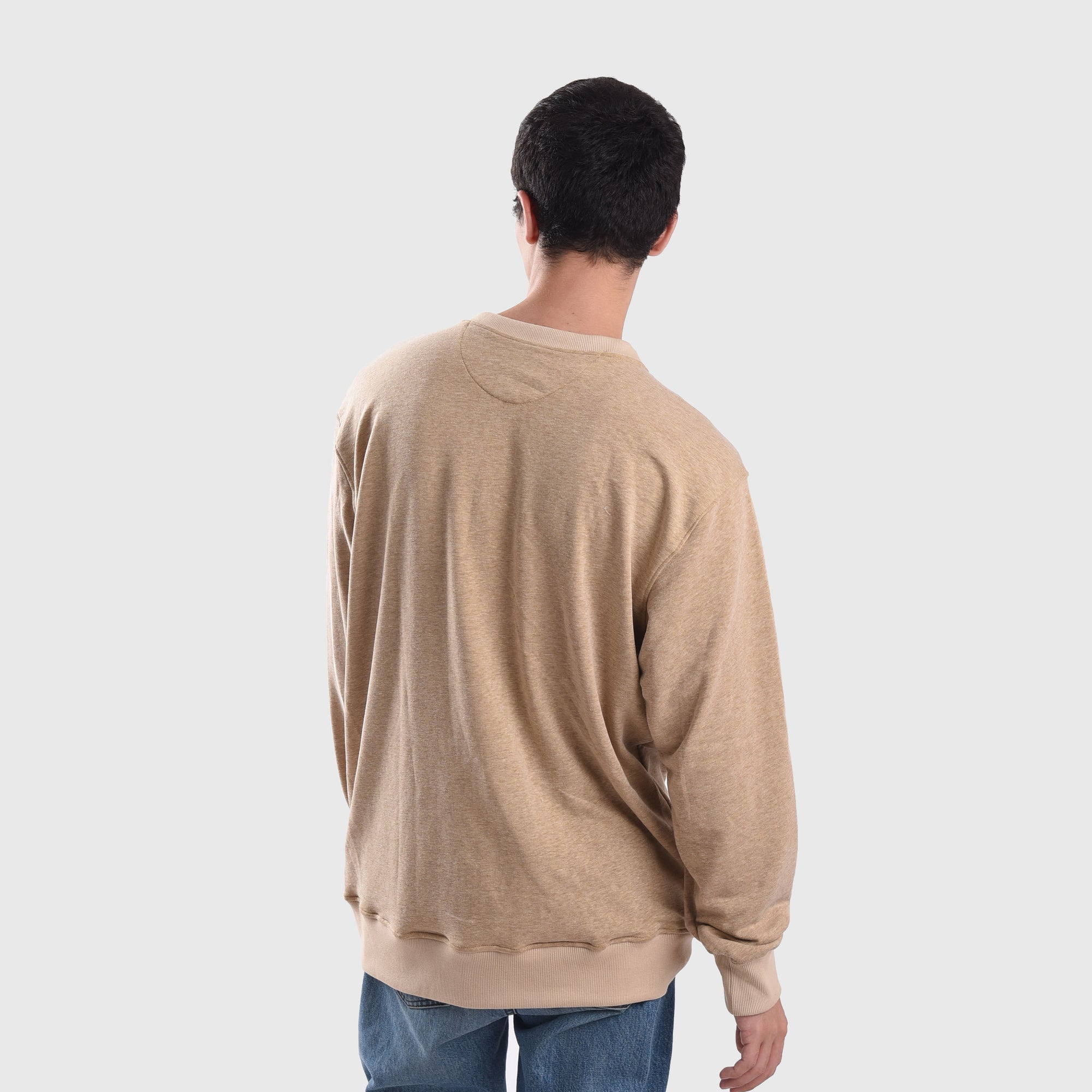 CT022 Mocca Mini Sig White Crewneck