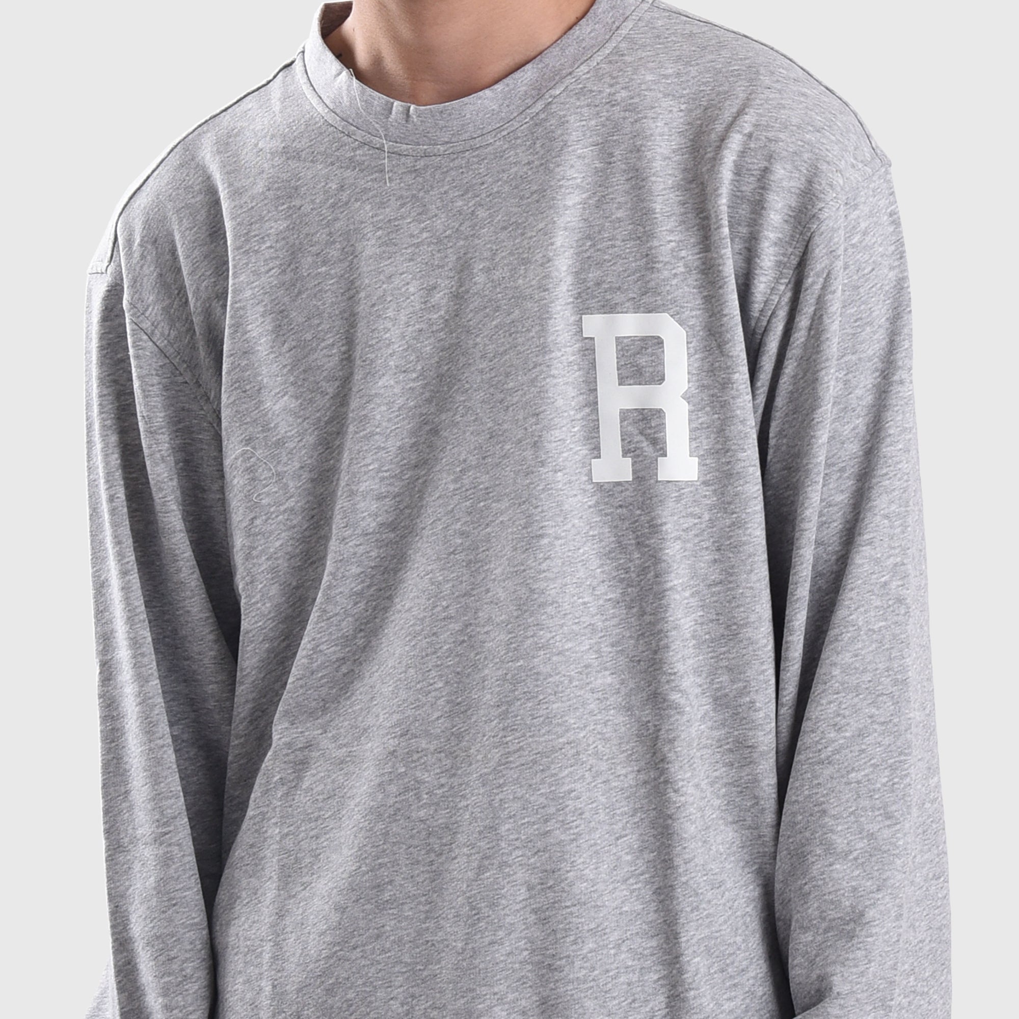 CT023 Grey Sig R White Crewneck