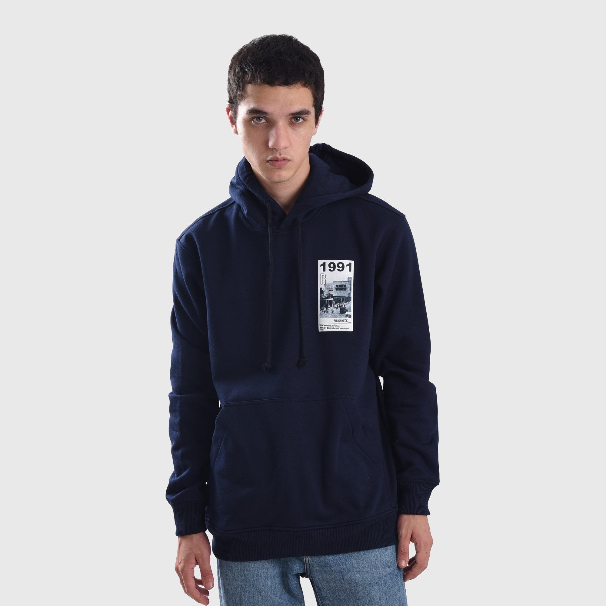 H542 Navy Old Jakarta Hoodie