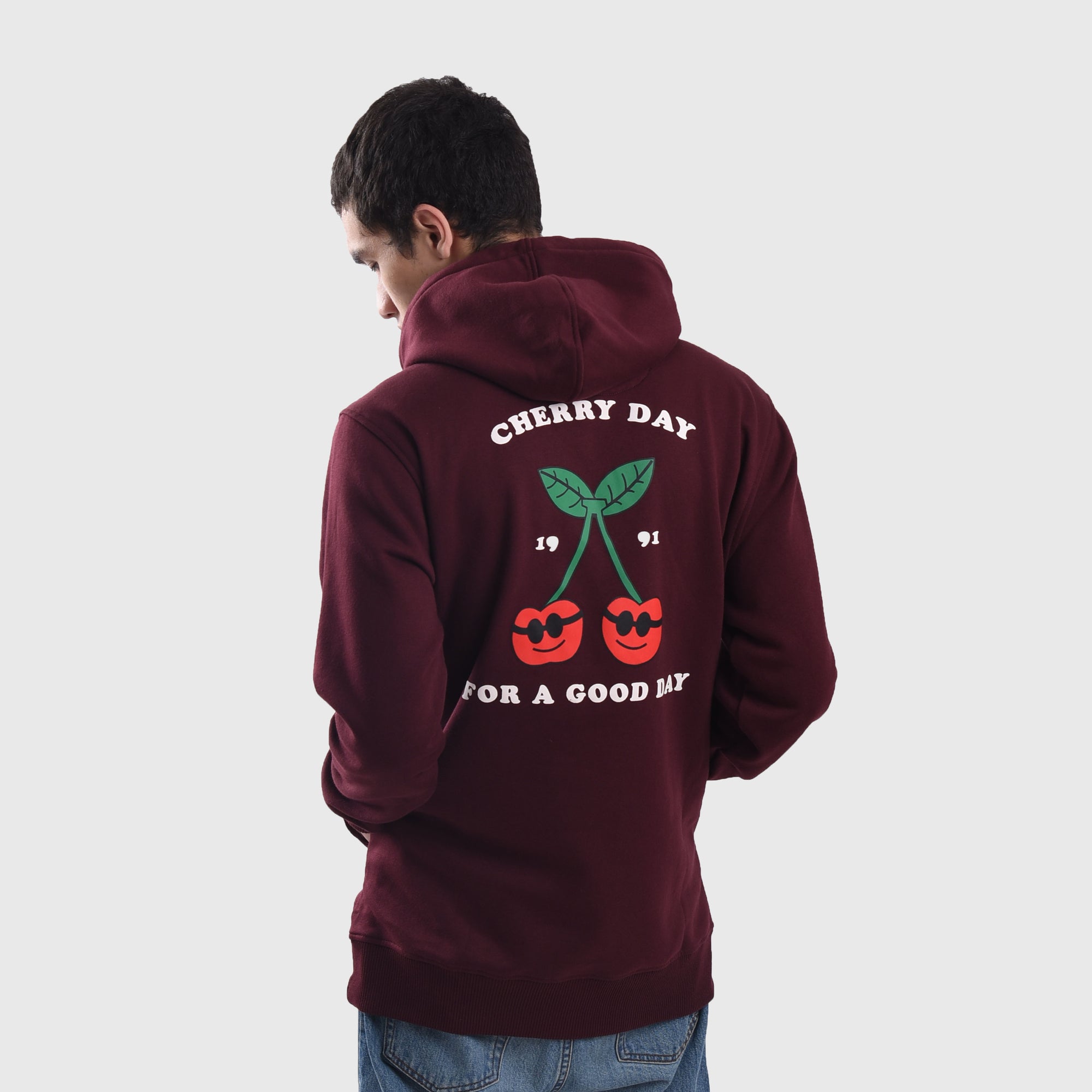 H704 Maroon Cherry Day Hoodie