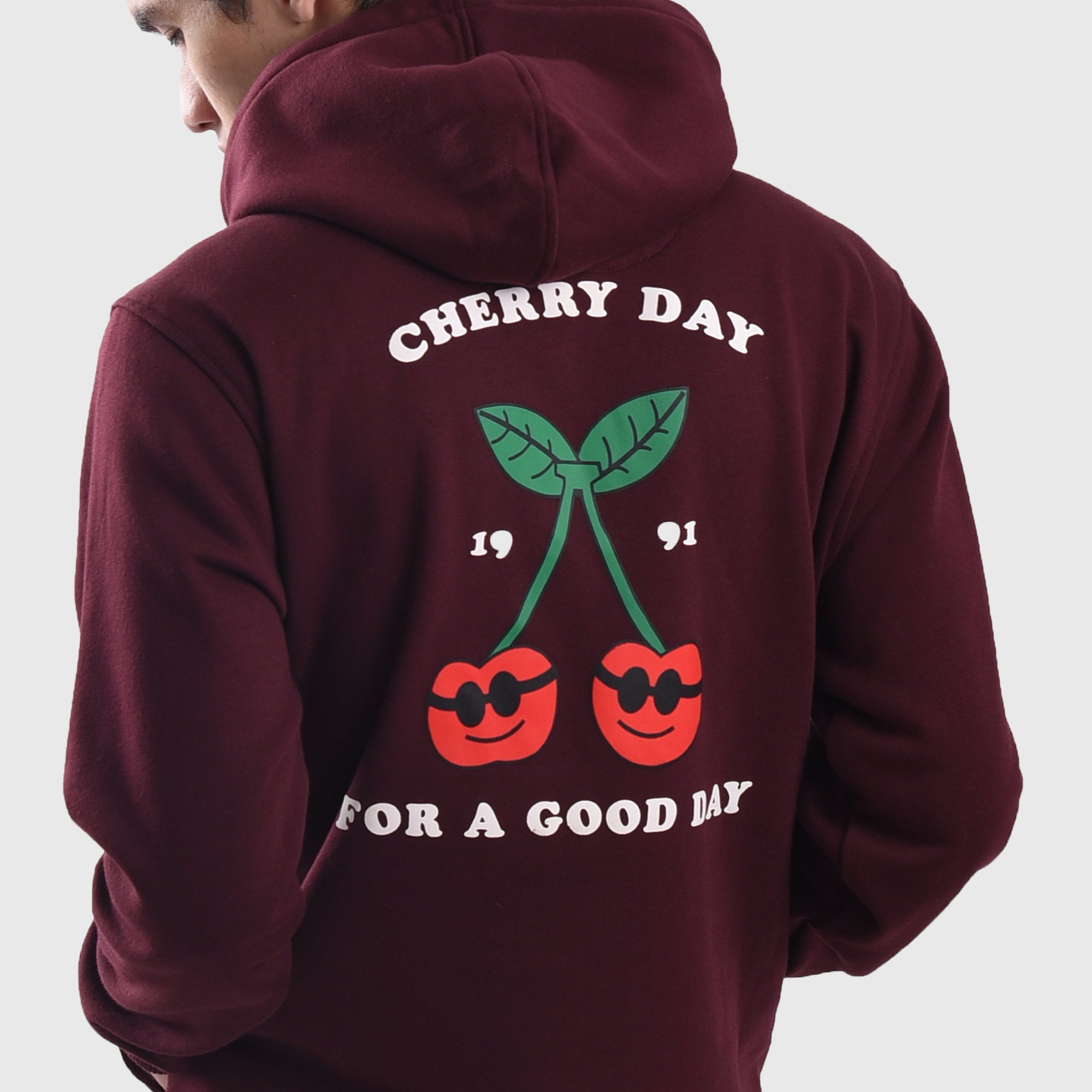 H704 Maroon Cherry Day Hoodie