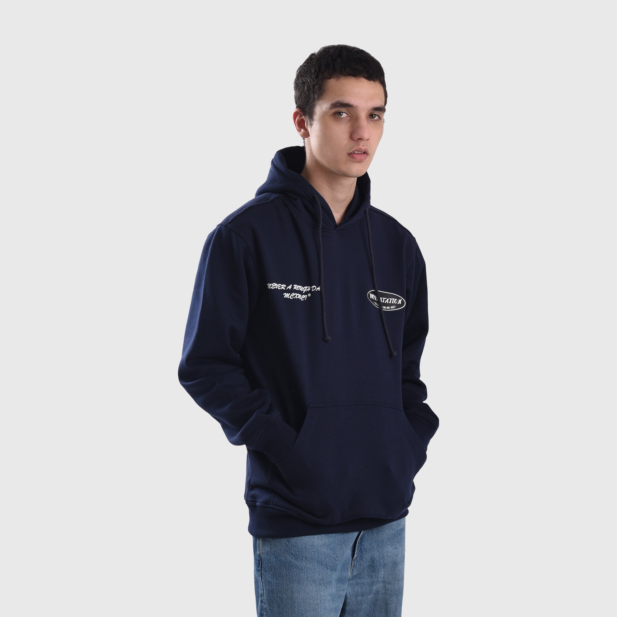 H925 Always Ready To Serve Navy Hoodie