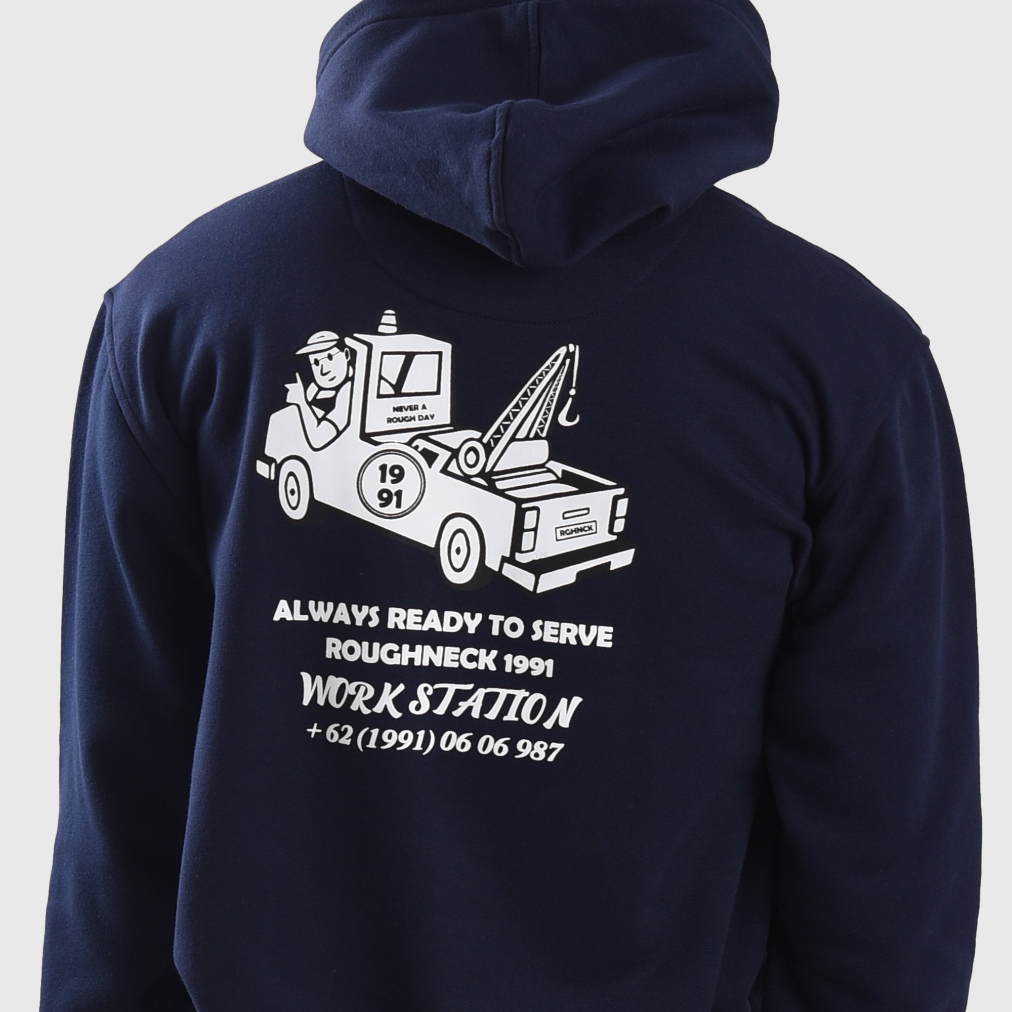 H925 Always Ready To Serve Navy Hoodie