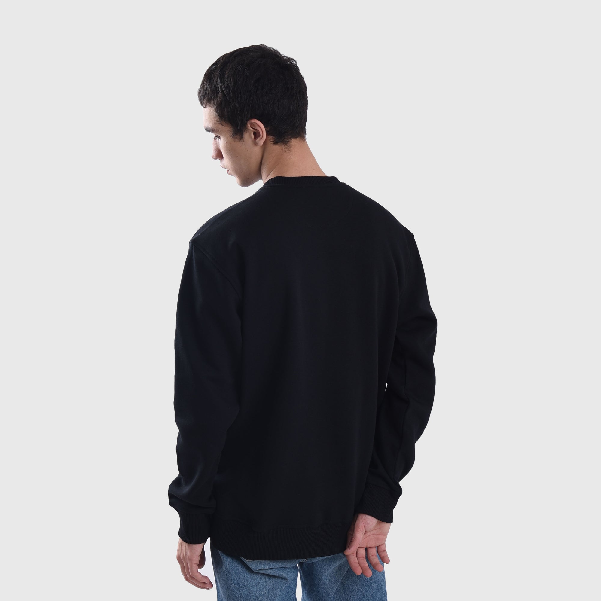 SS402 Evolution Time Black Crewneck