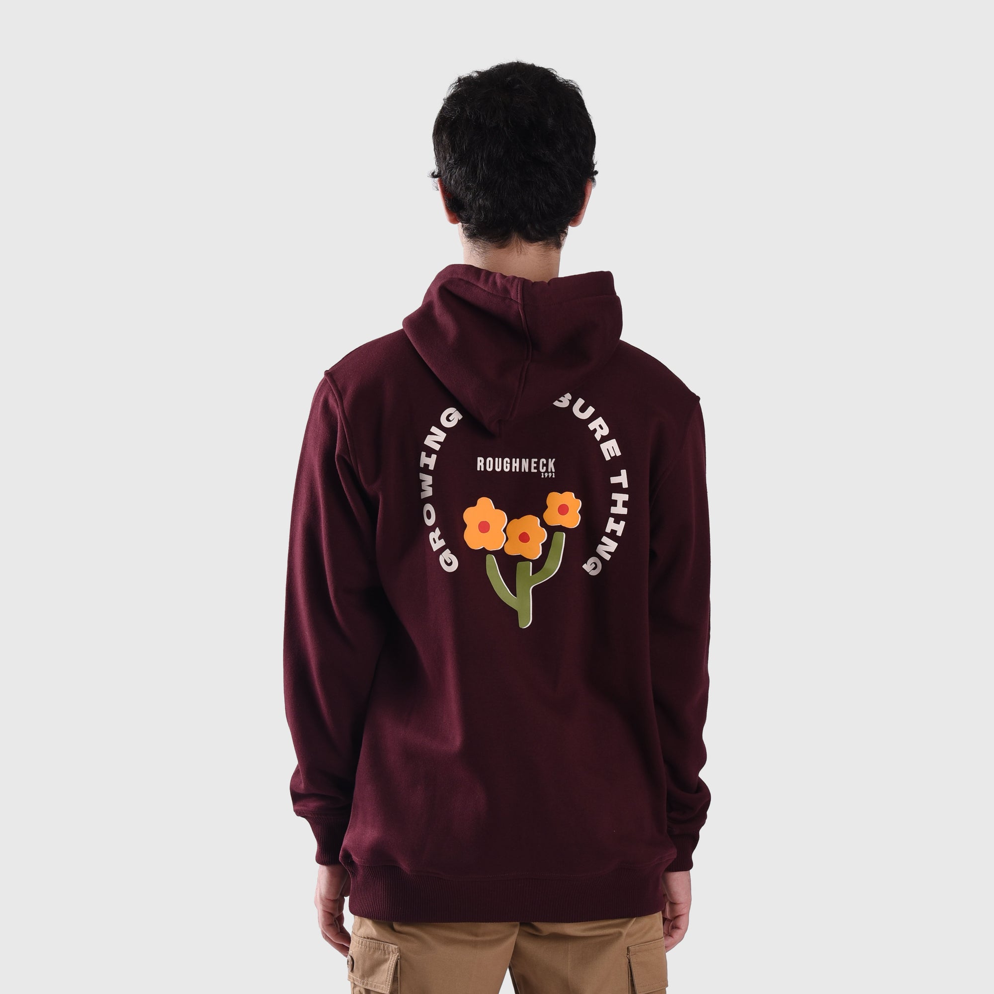 H625 Maroon Growing Sure Hoodie