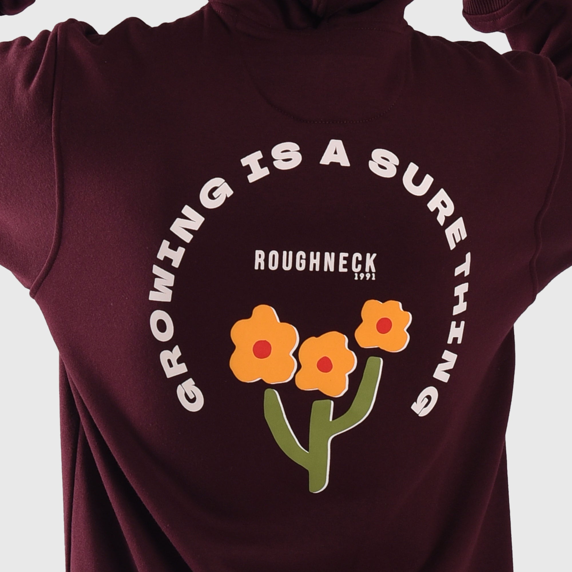 H625 Maroon Growing Sure Hoodie