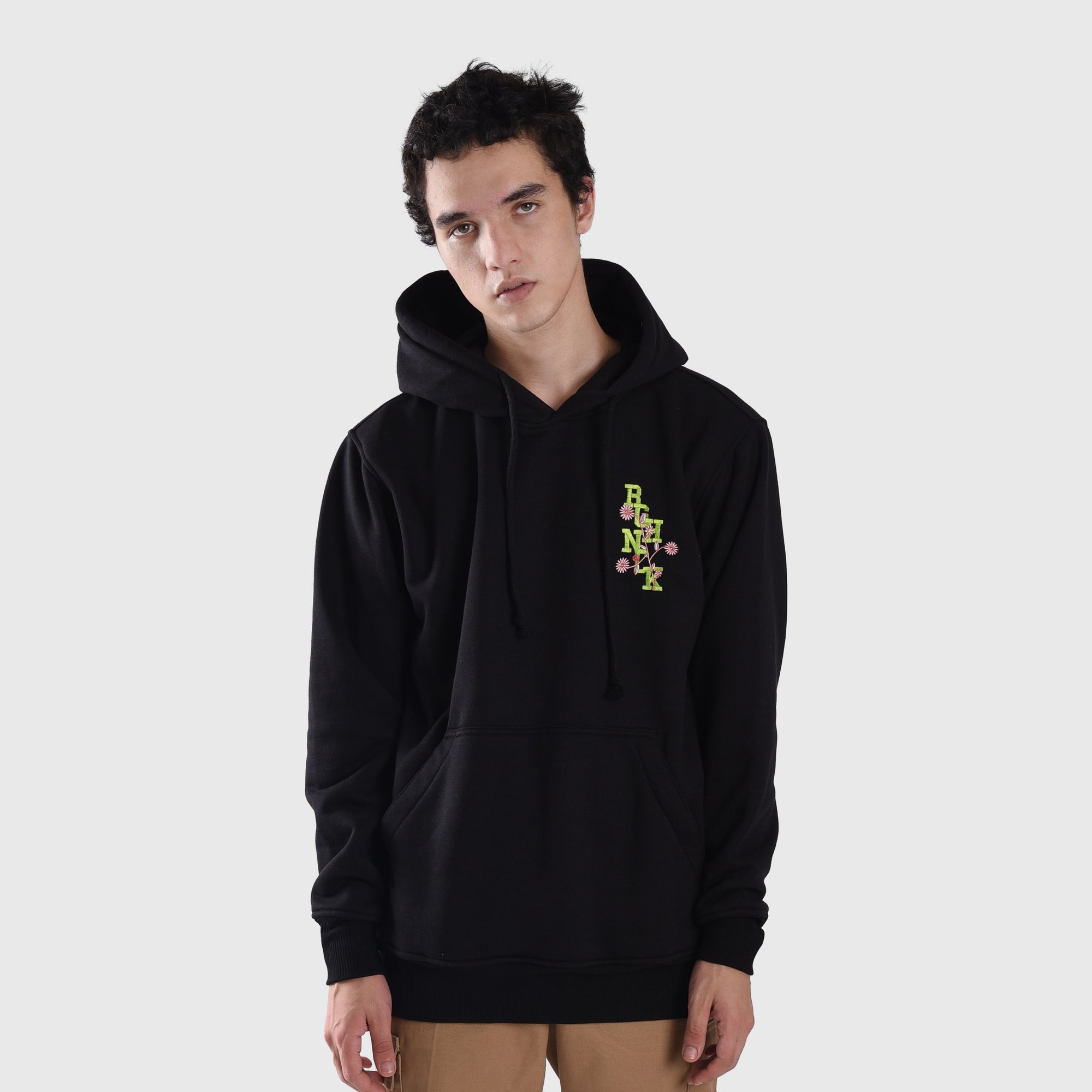 H896 Live Full Of Flower Black Hoodie