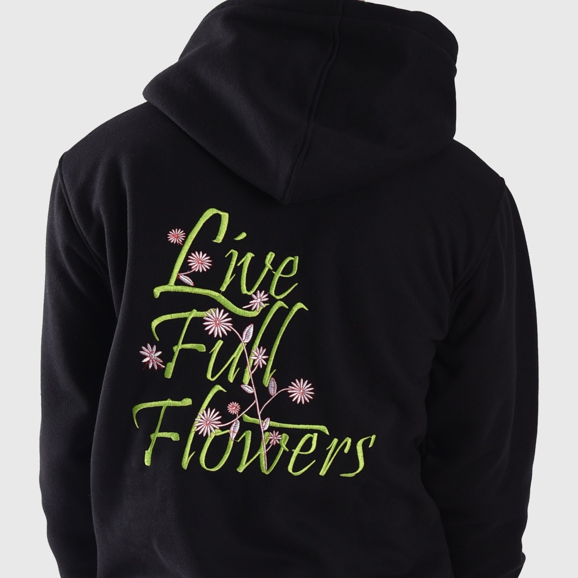 H896 Live Full Of Flower Black Hoodie