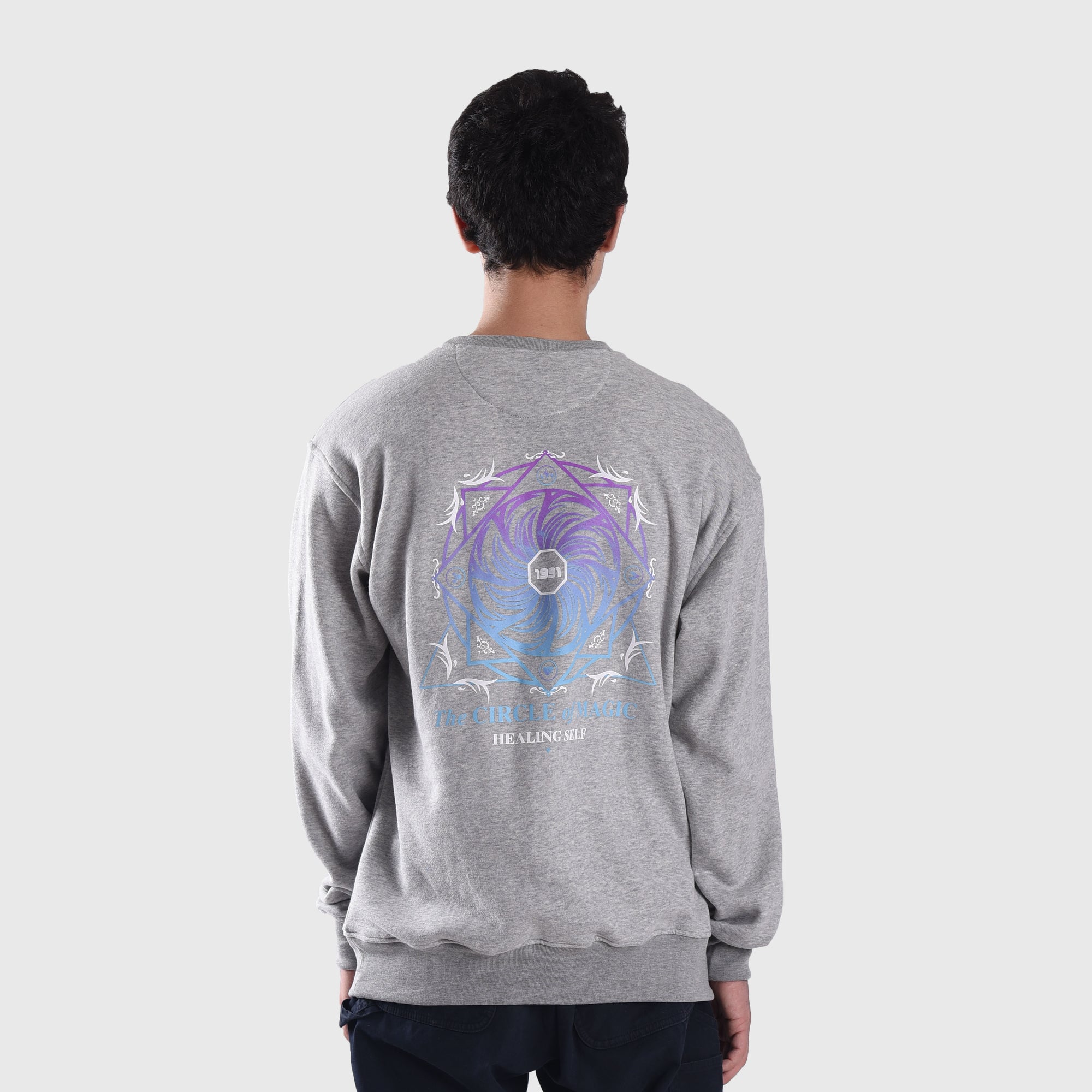 SS371 Circle Of Magic Grey Crewneck