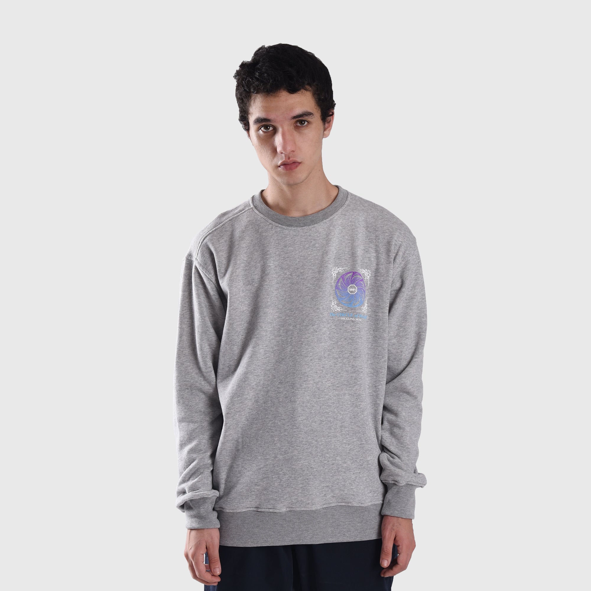 SS371 Circle Of Magic Grey Crewneck