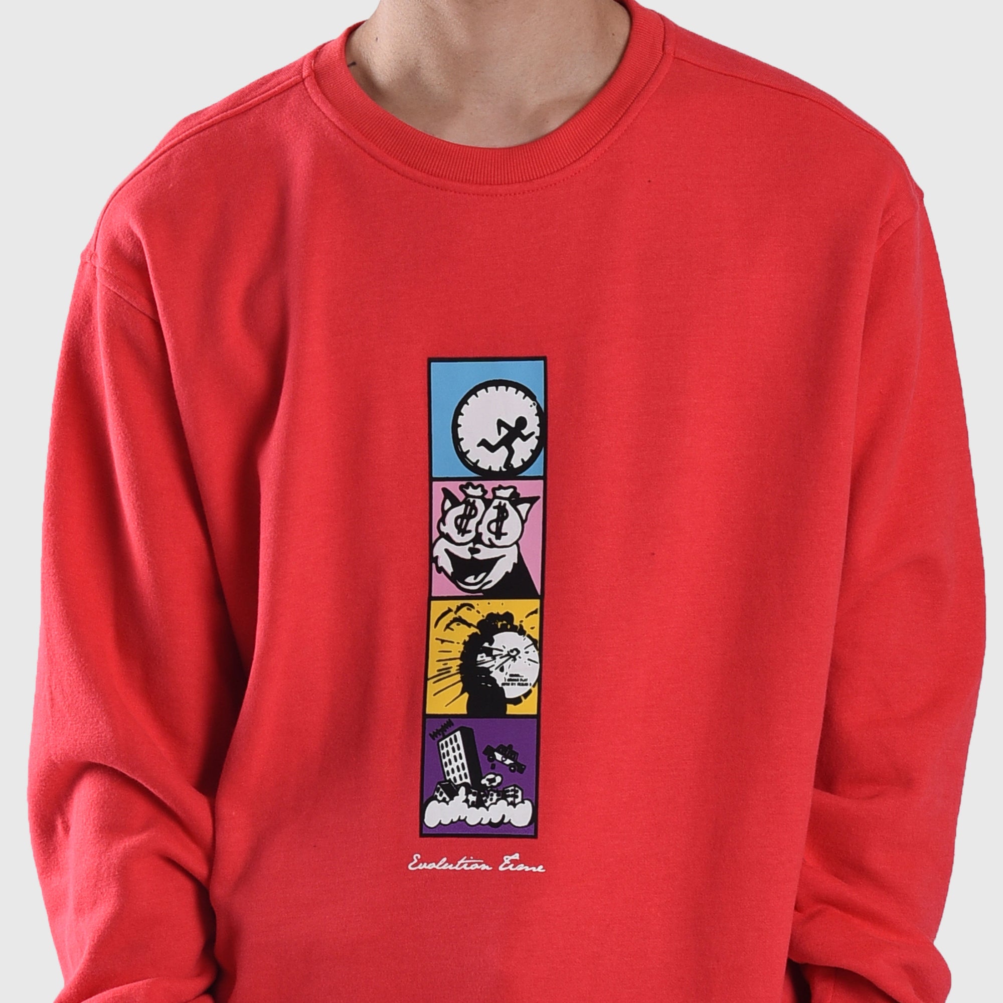 SS415 Red Evolution Time Crewneck