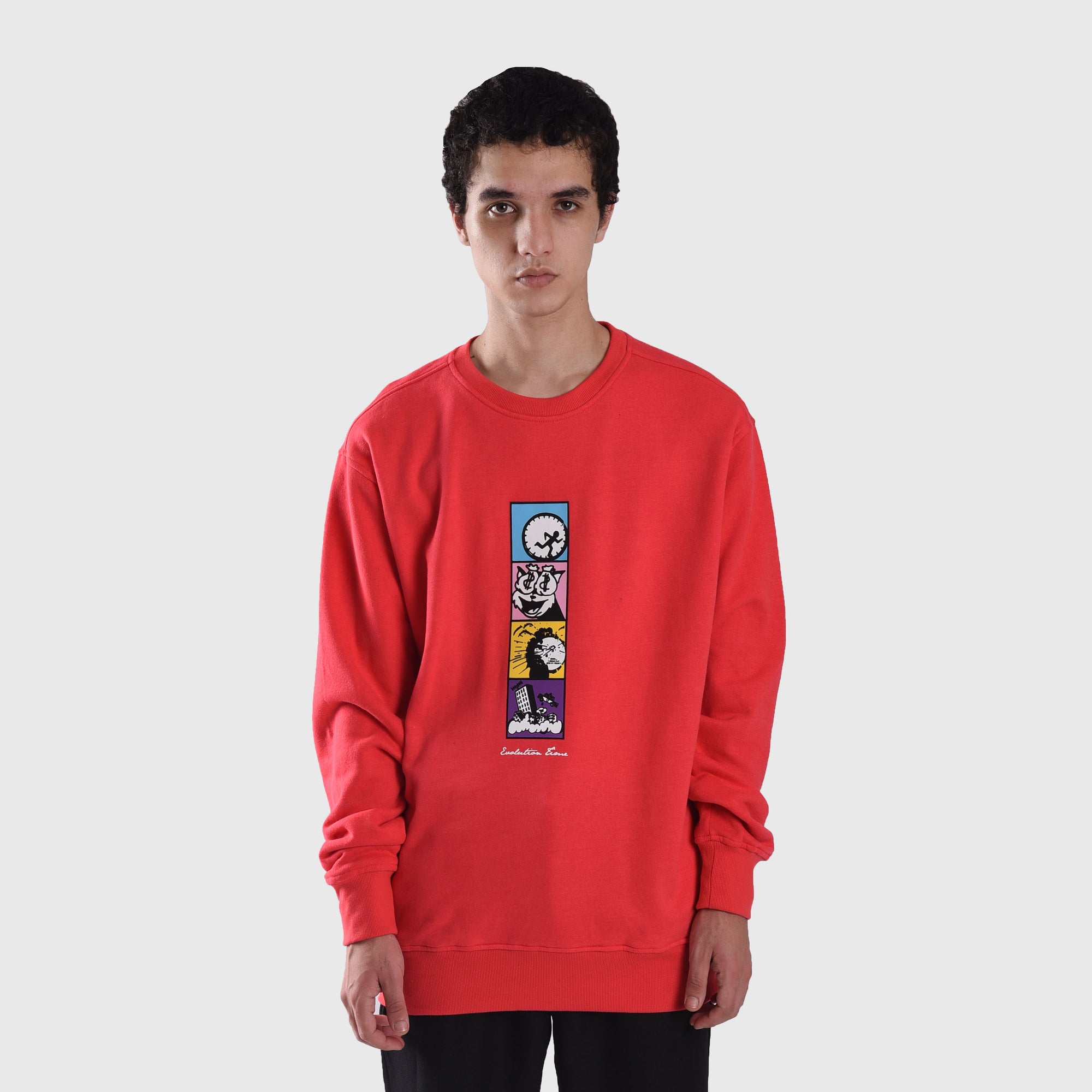 SS415 Red Evolution Time Crewneck