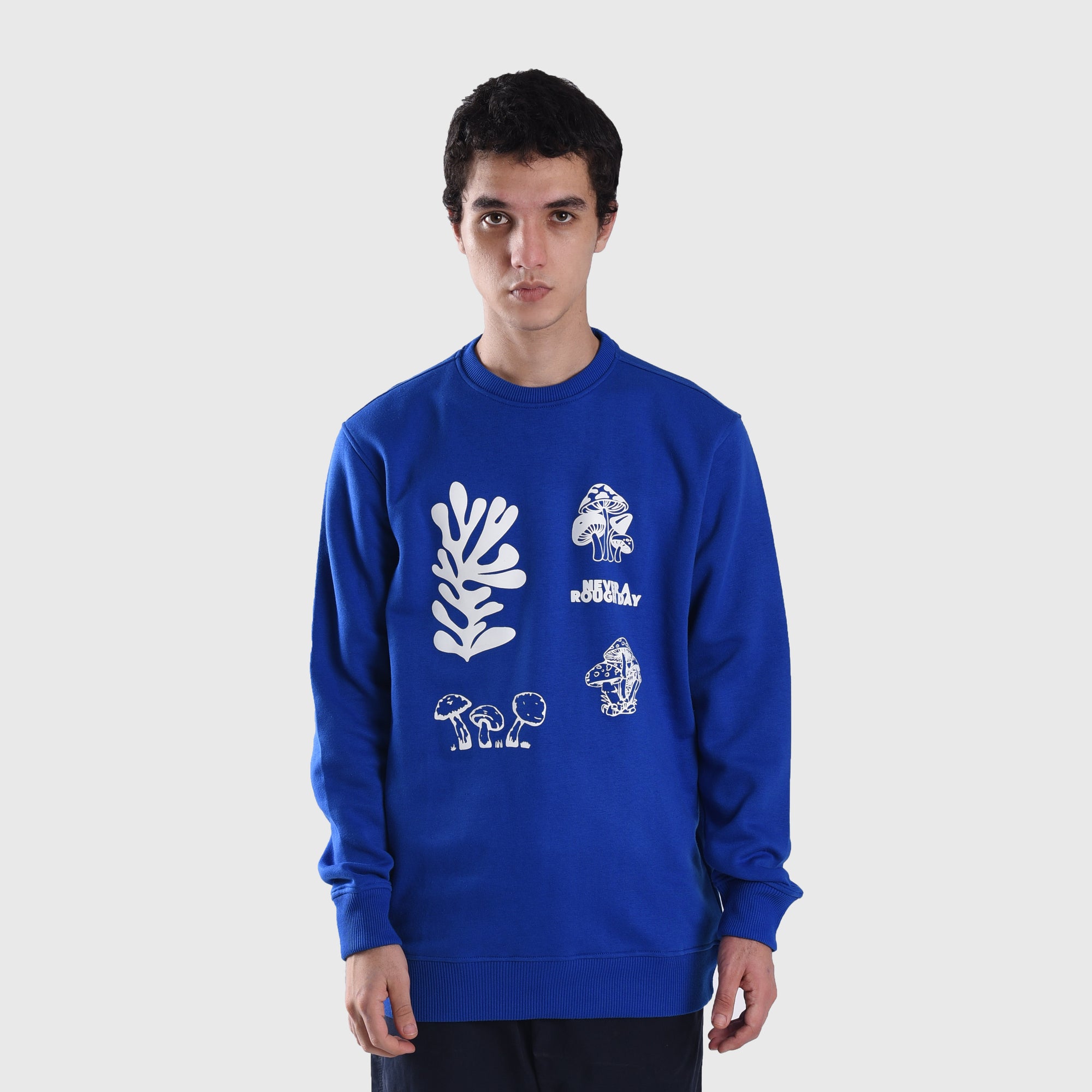 SS435 Royal Blue Mushroom Day Crewneck