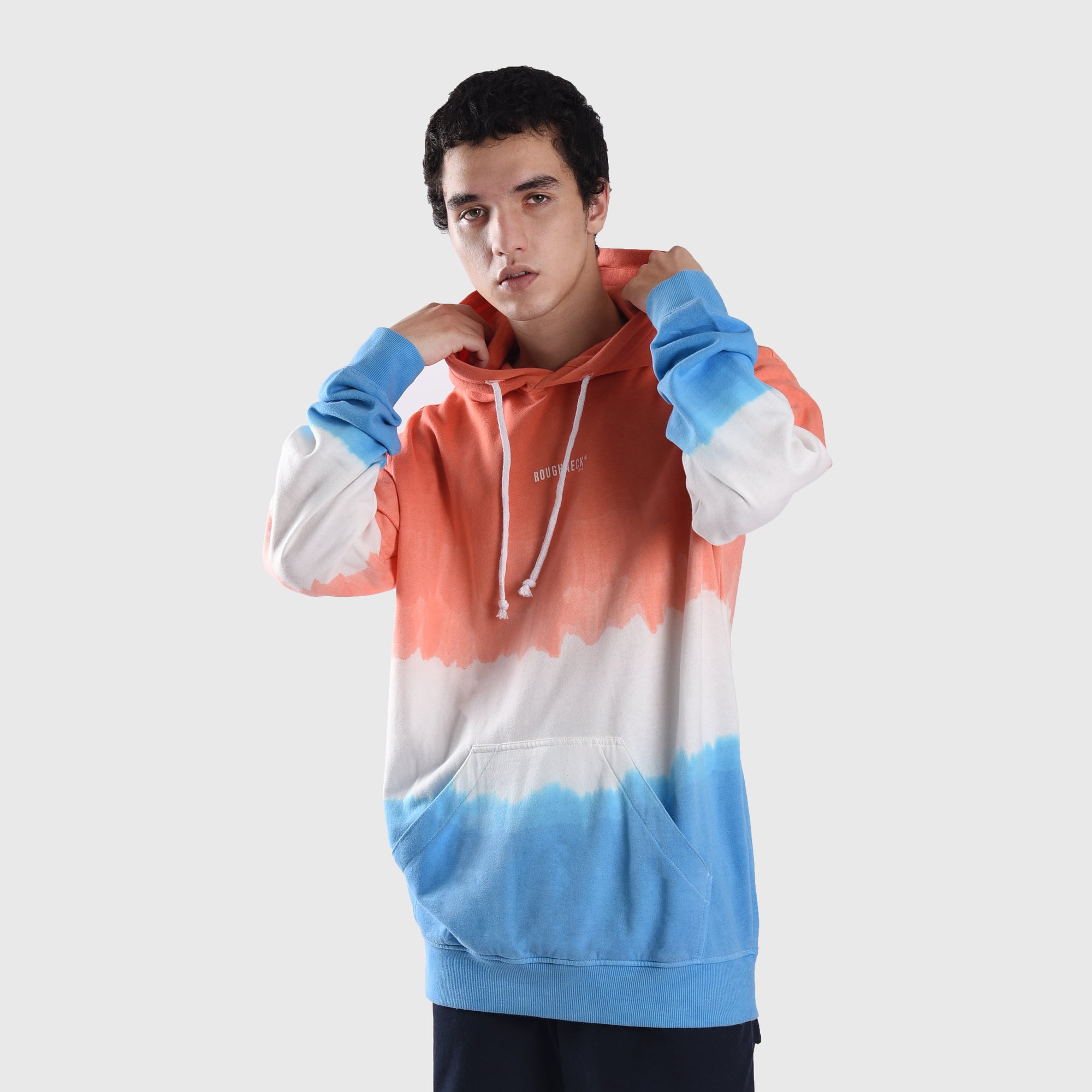 HD083 Salmon Mini Sig White Hoodie