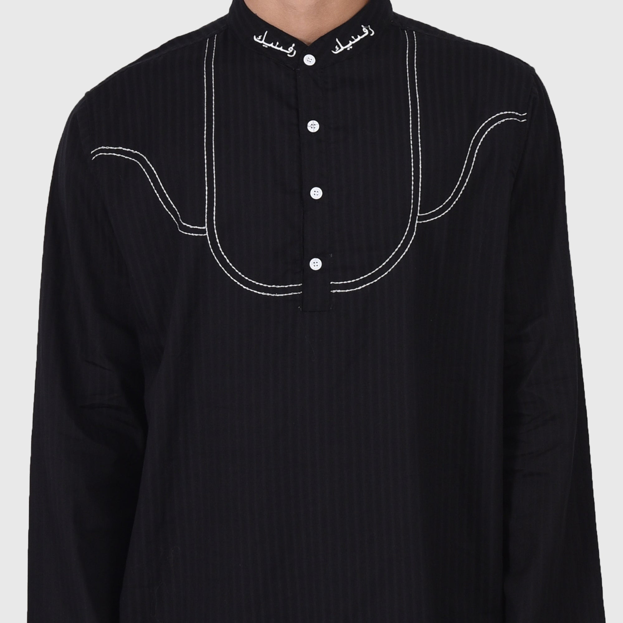 Roughneck KS179 Black Kashan Kurta Shirt