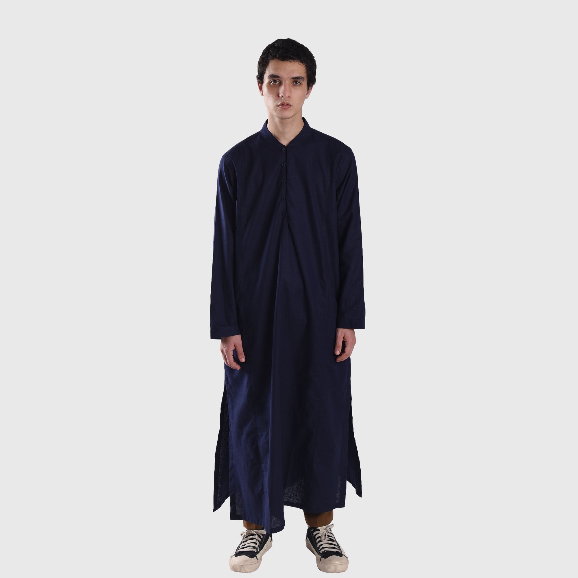 KS160 Navy Fashir Gamis Shirt