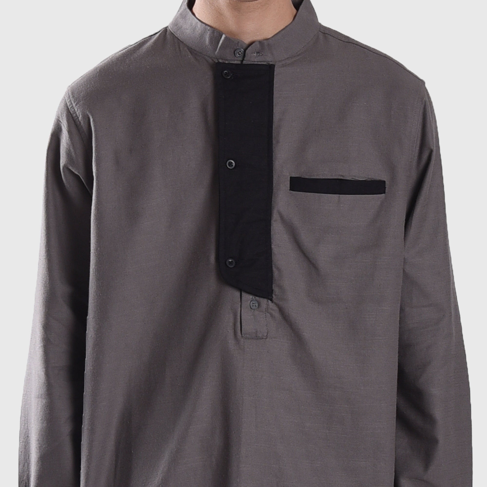 KS157 Grey Sannar Kurta Shirt