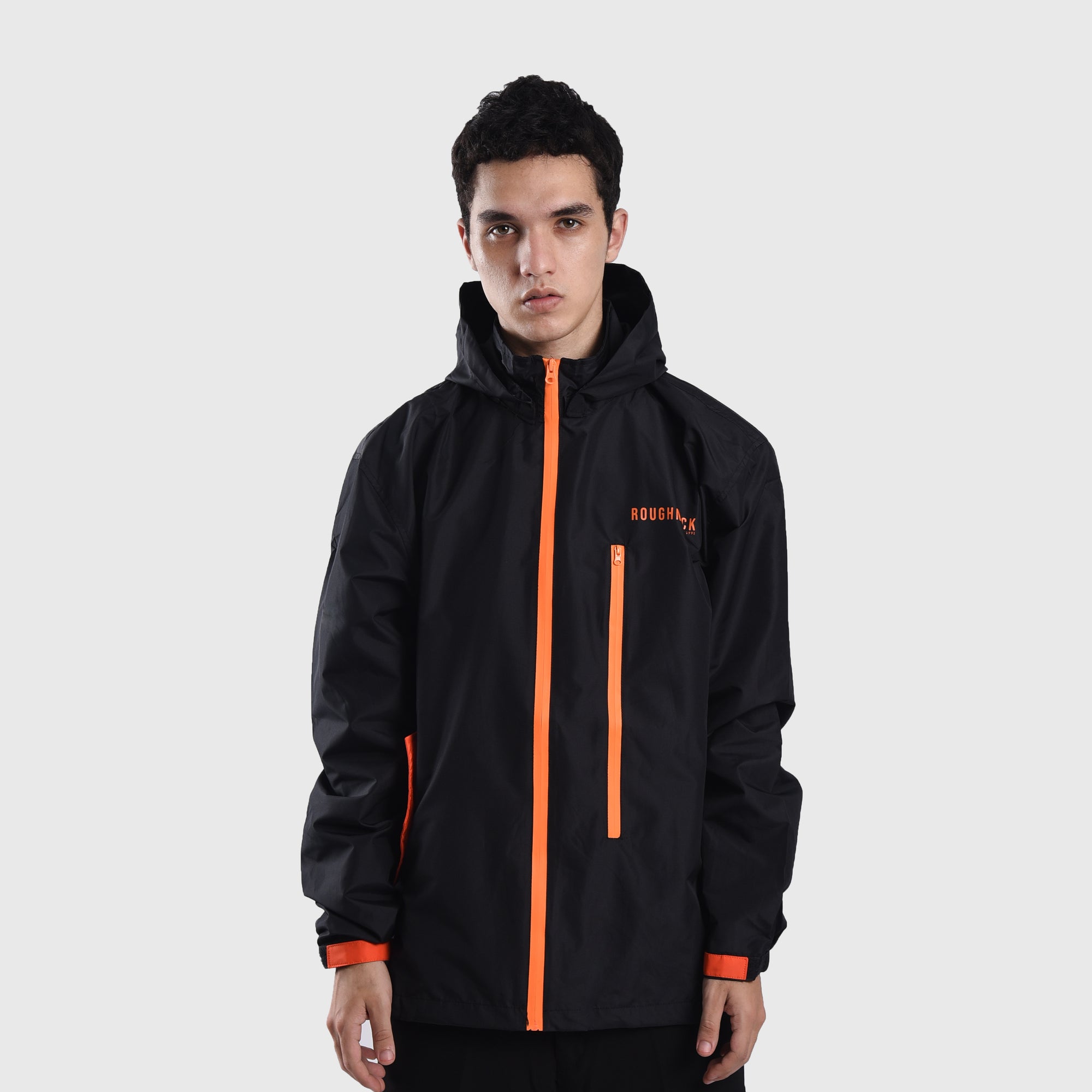 B574 Black Orange Rodden Windbreaker