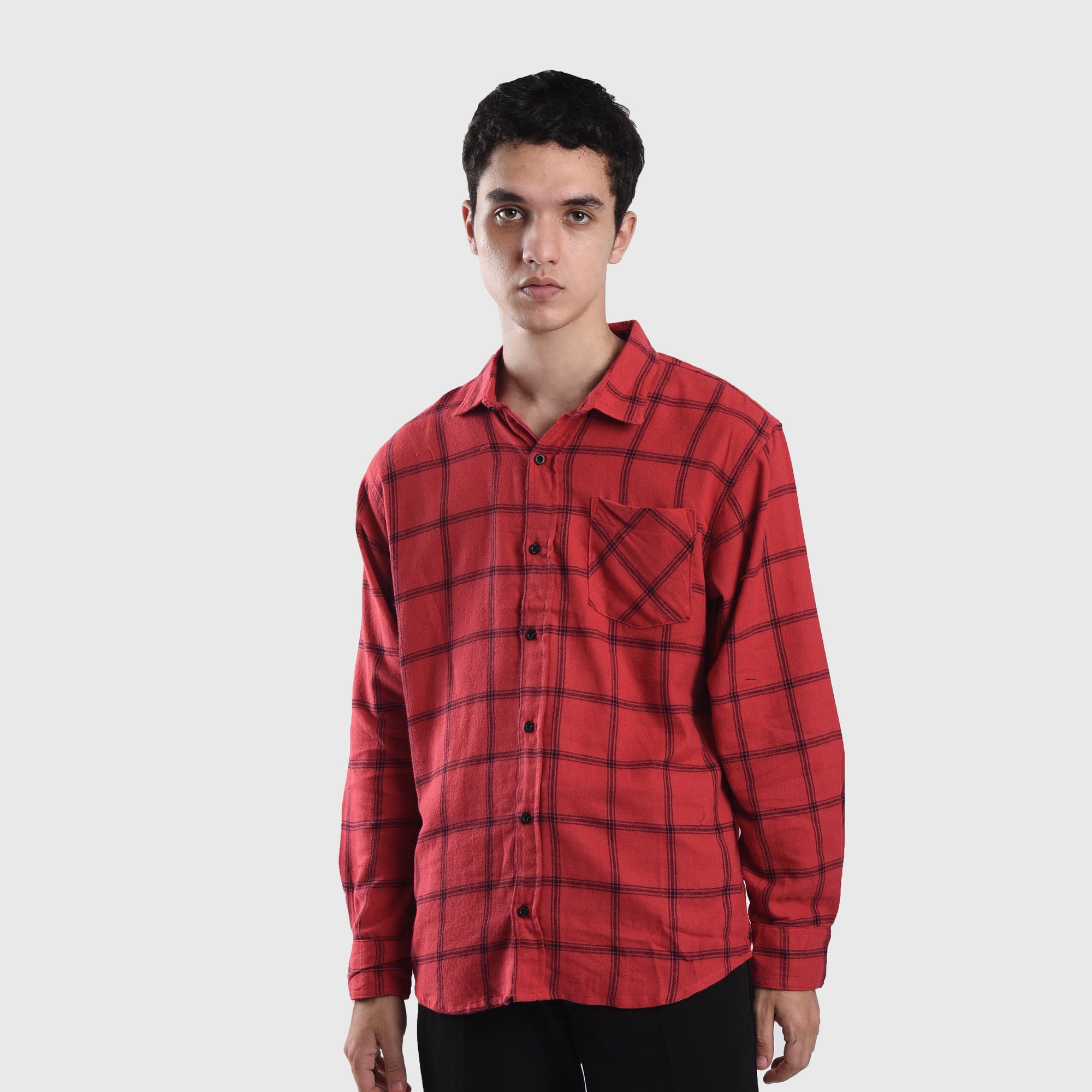 FS055 Red Mint Flannel Shirt