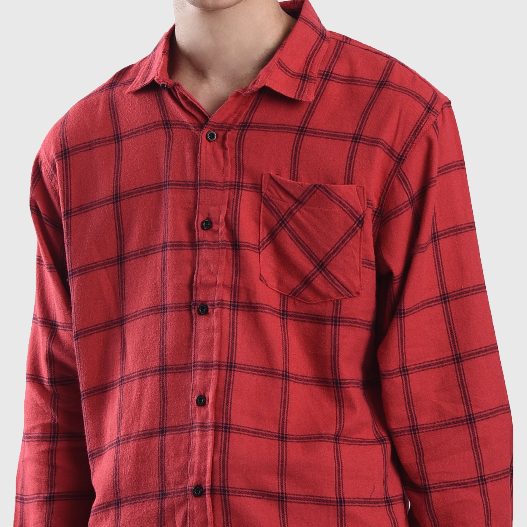 FS055 Red Mint Flannel Shirt