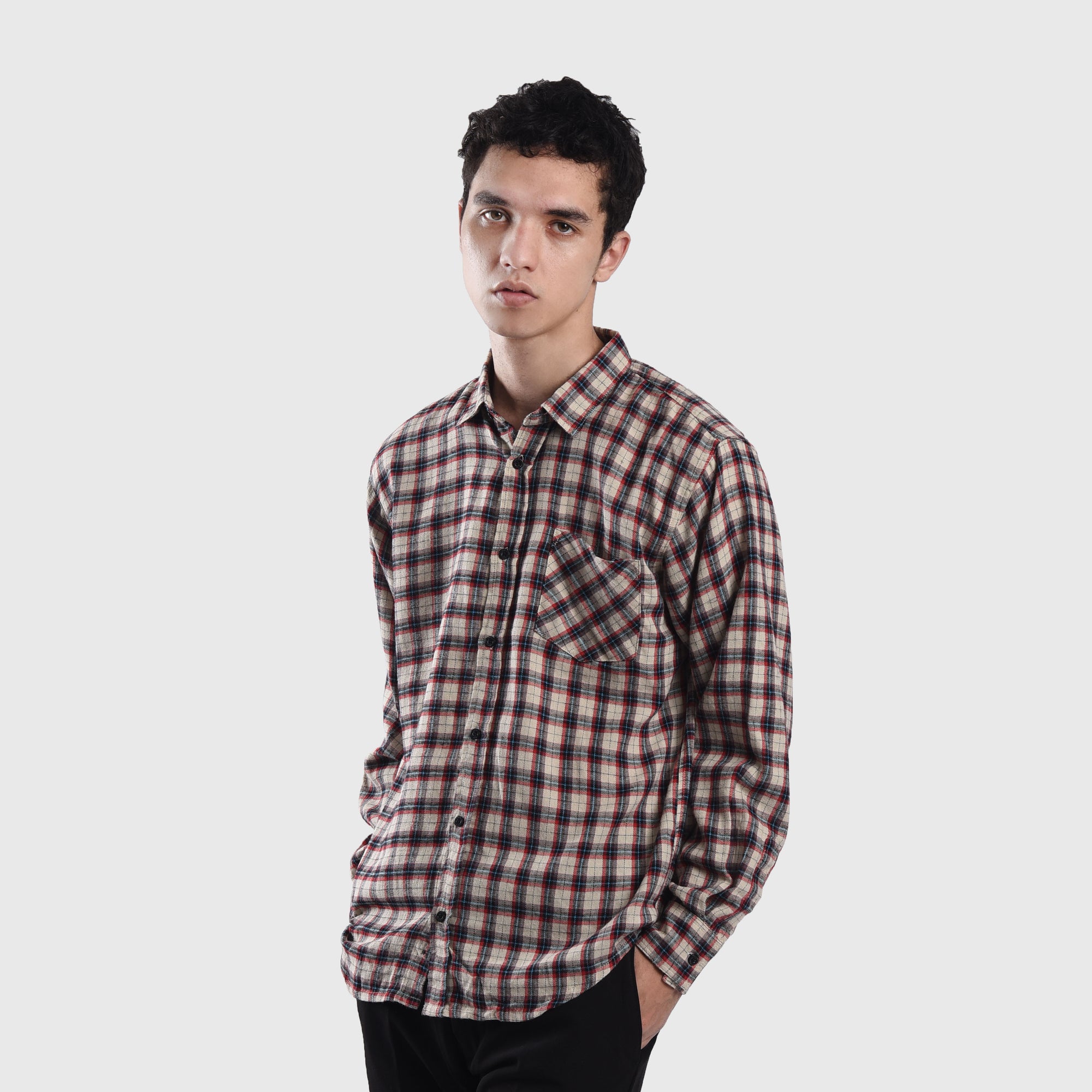 FS056 White Berry Flannel Shirt