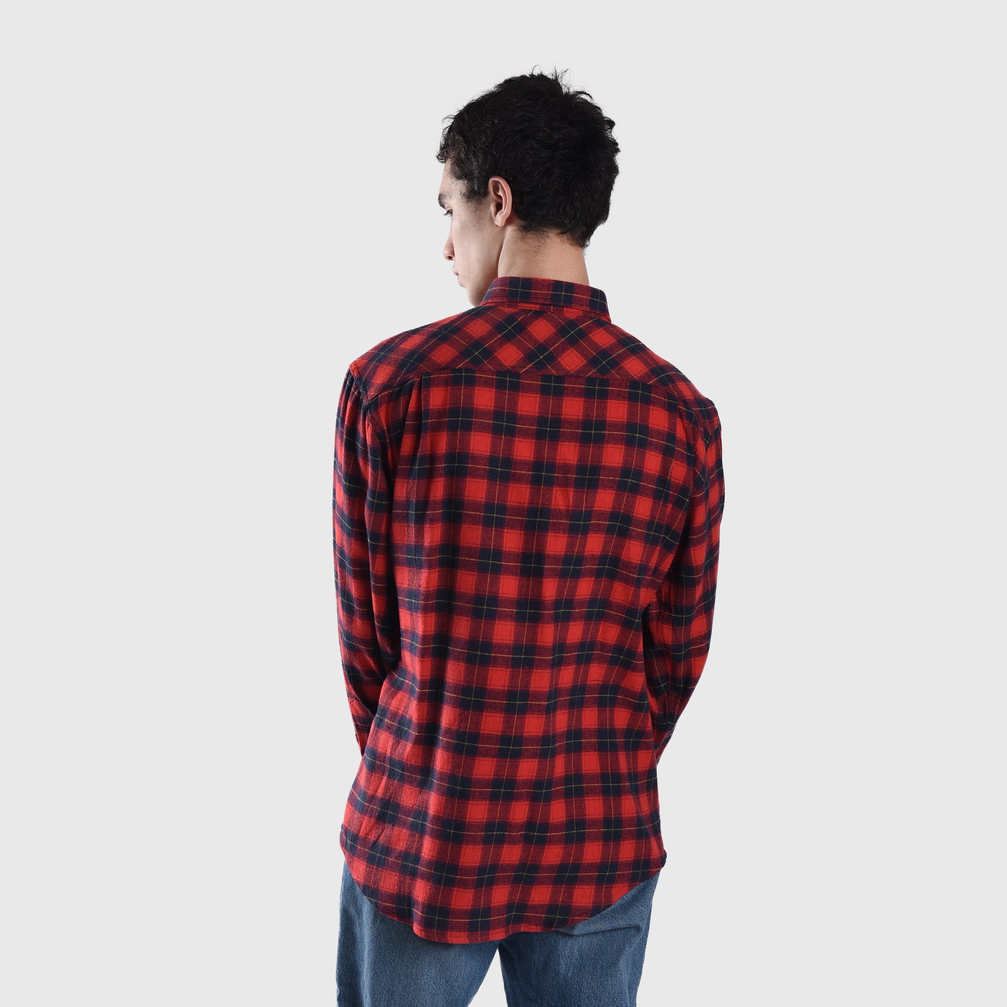 FS052 Red Chest Flannel Shirt