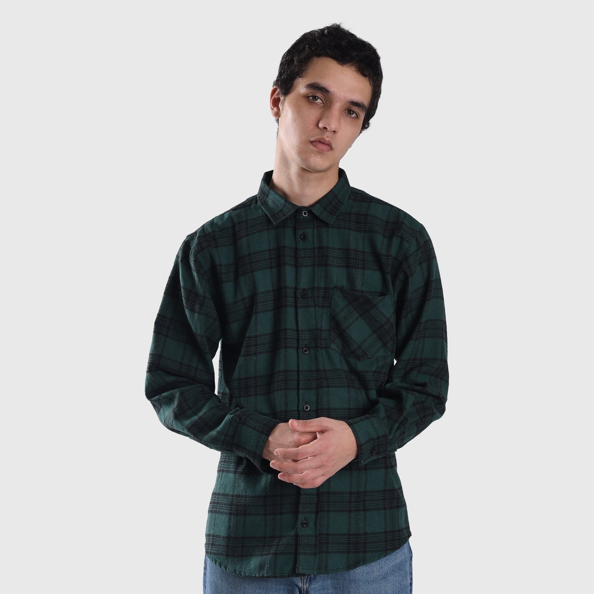 Roughneck FS054 Green Shocked Flannel Shirt