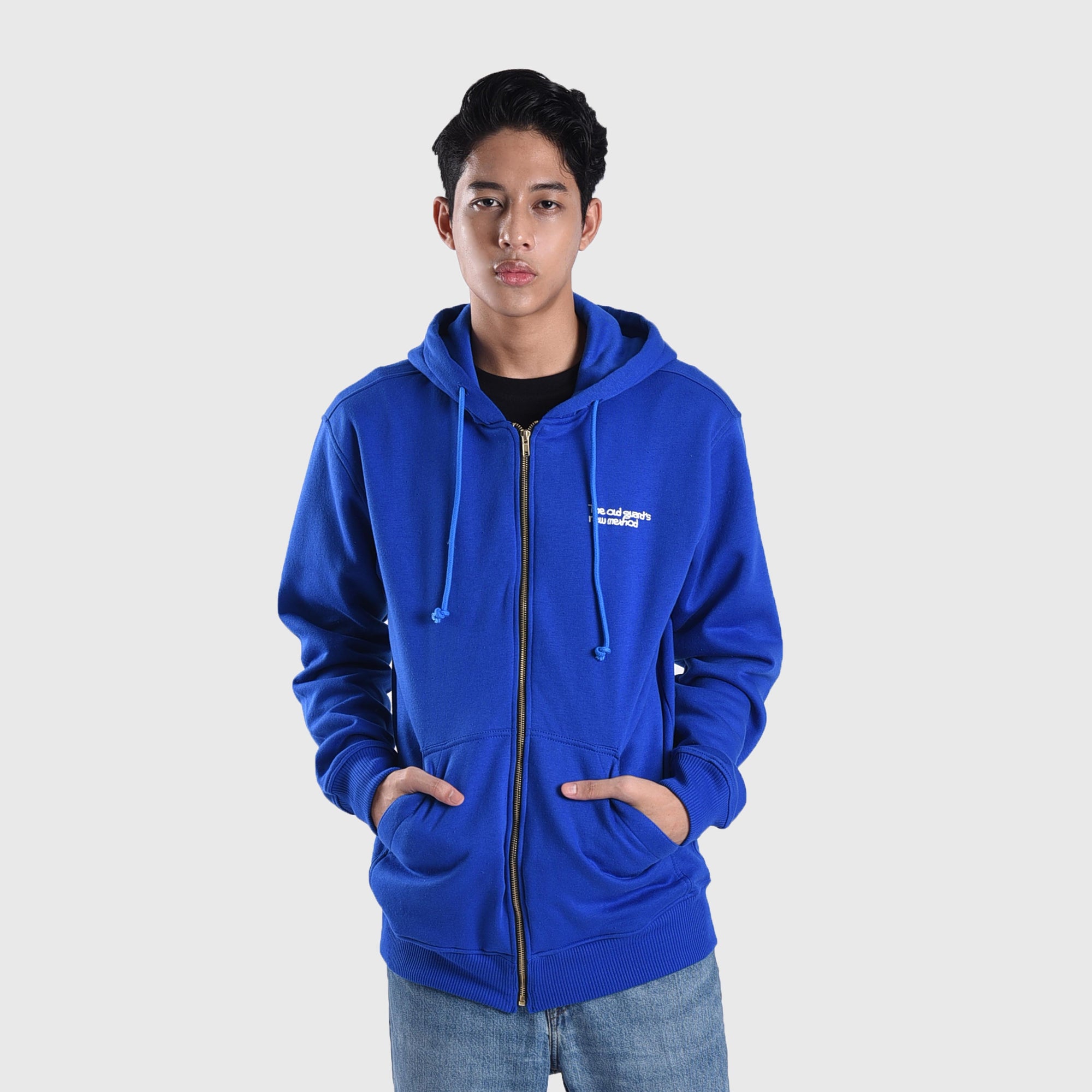 HZ055 Oxford Blue The Old Guards Zipper Hoodie