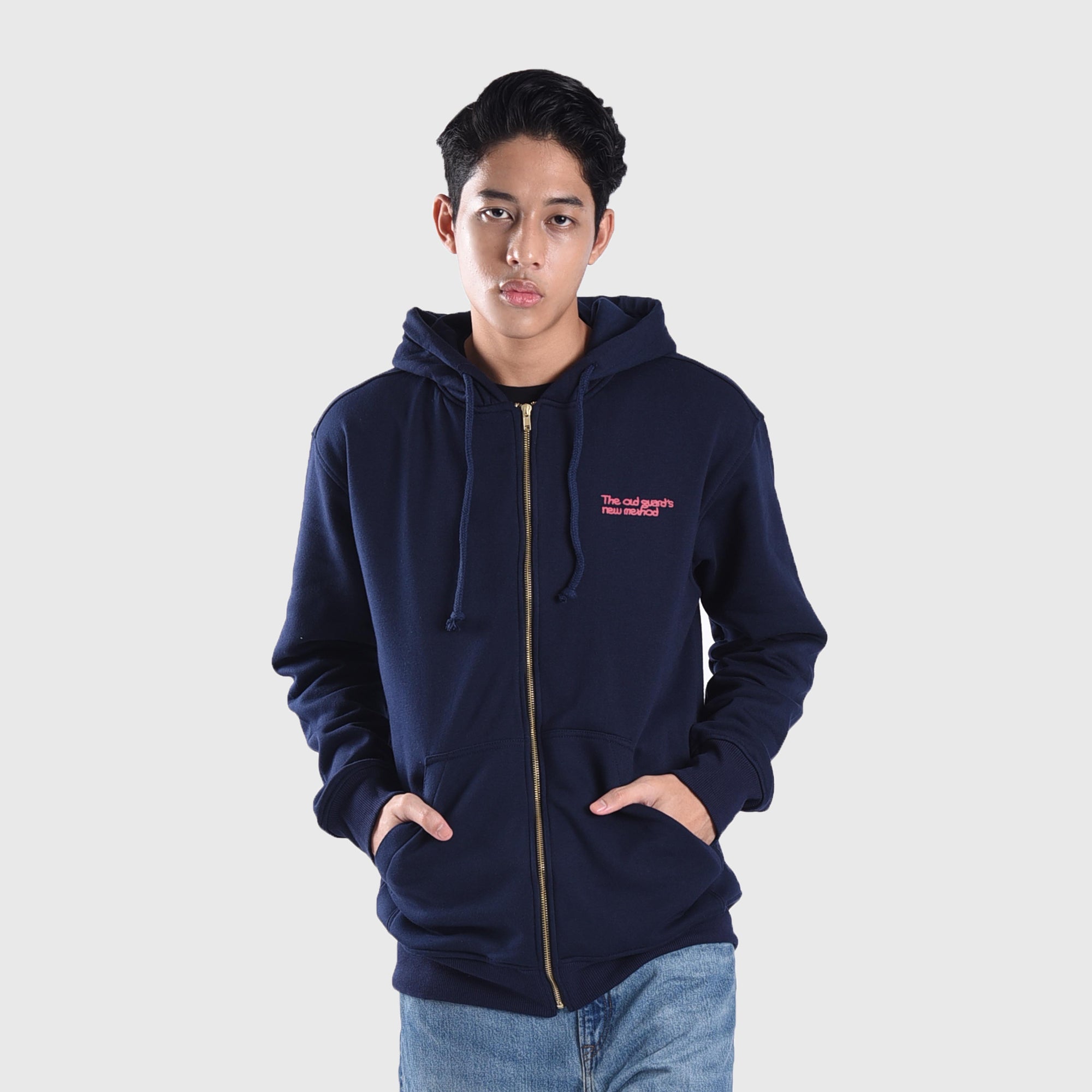 HZ057 Navy The Old Guards Zipper Hoodie