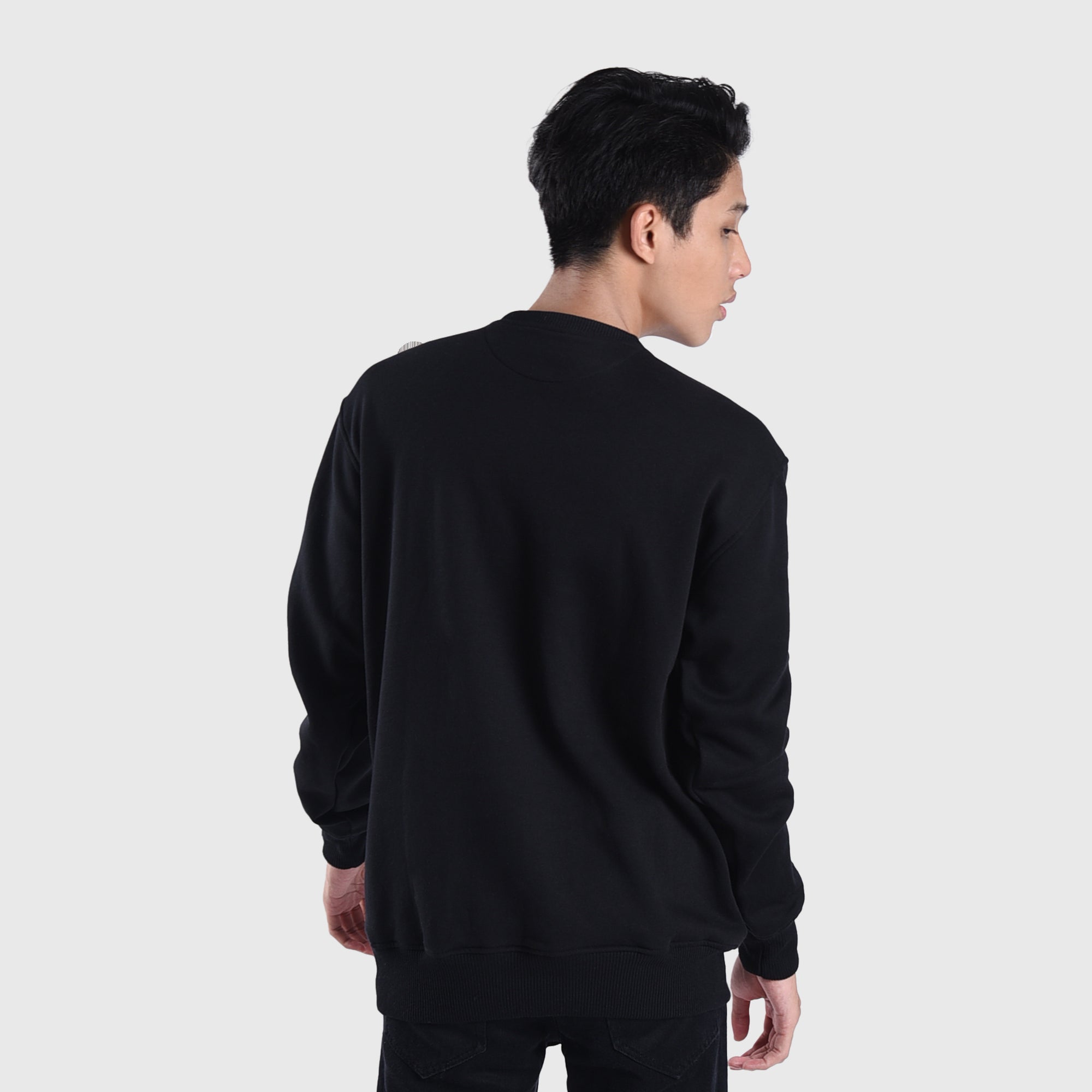 SS526 Black Mini Sig White Pocket Crewneck