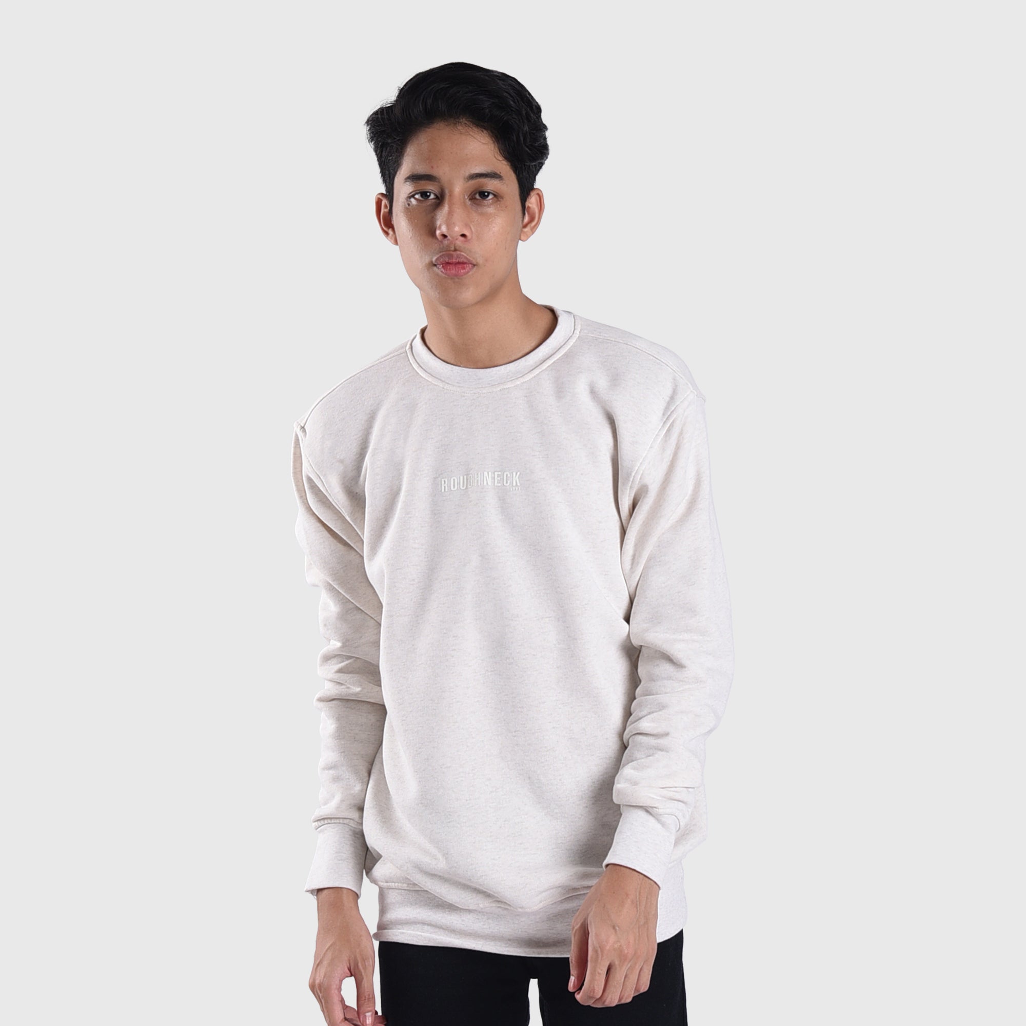 SS455 Misty White HD Mini Sig Crewneck