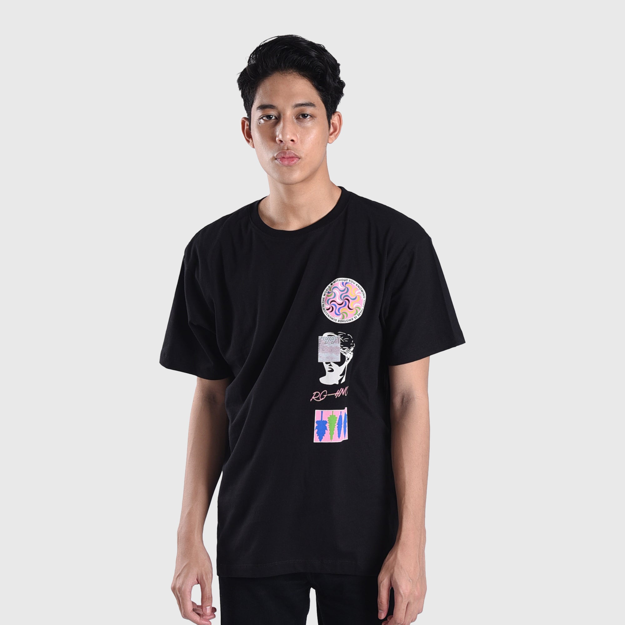 T261 1991 New Dimension Black Tshirt