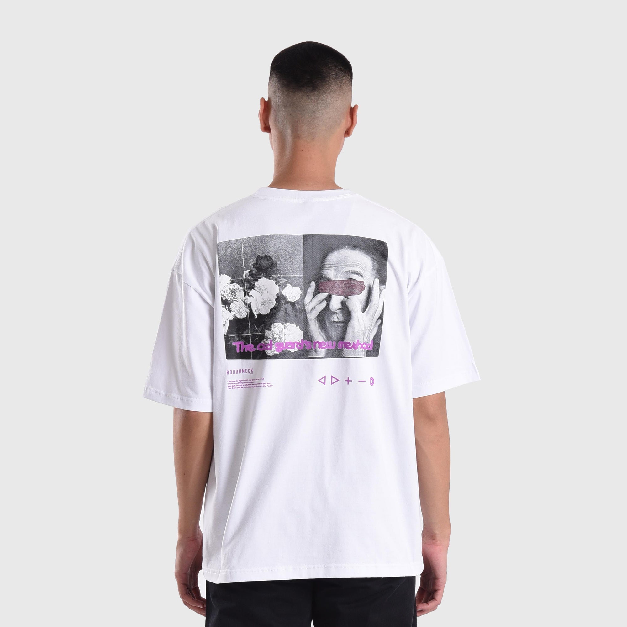 OT140 White The Old Guards Oversize Tshirt