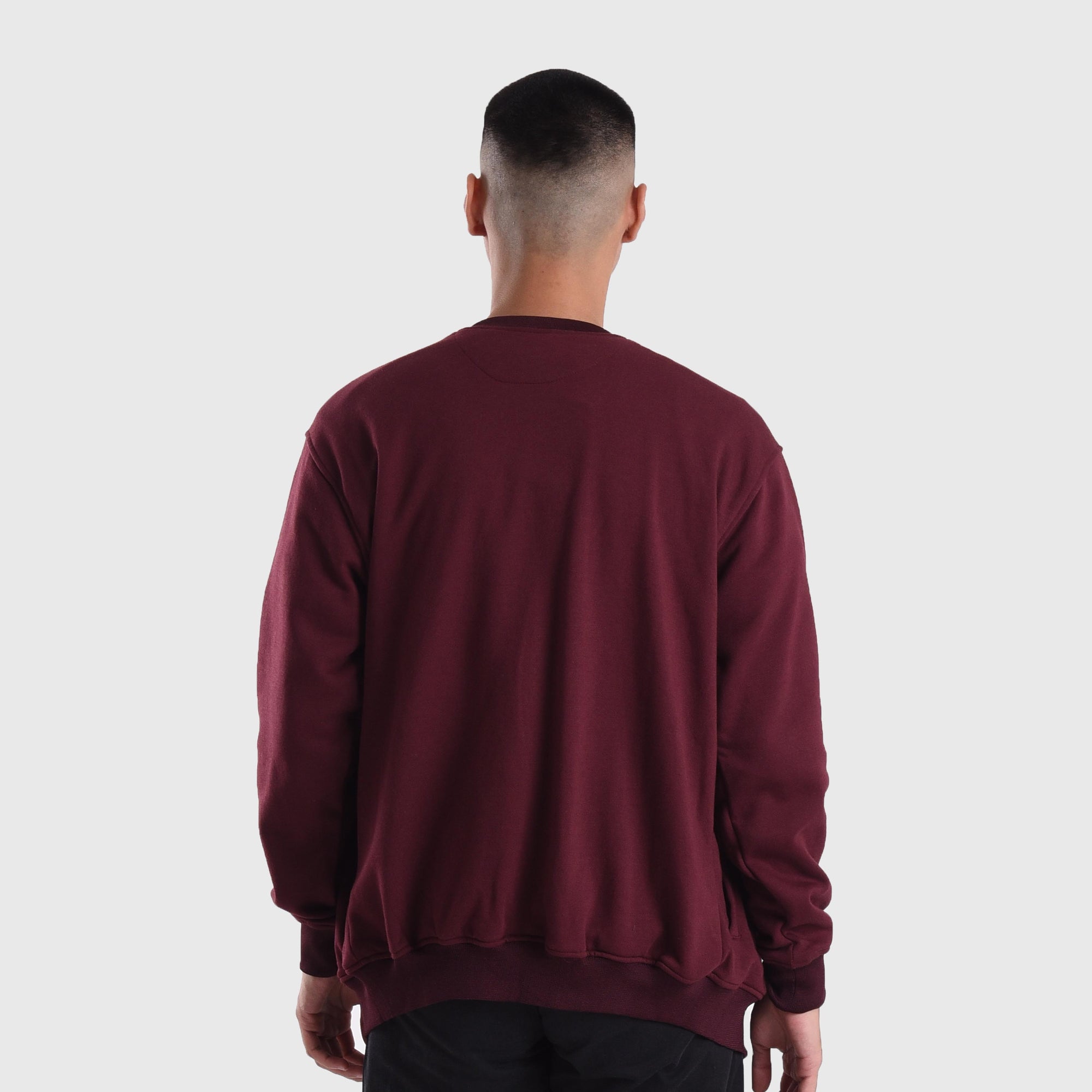 BO003 Maroon Mini Sig Bomber Jacket