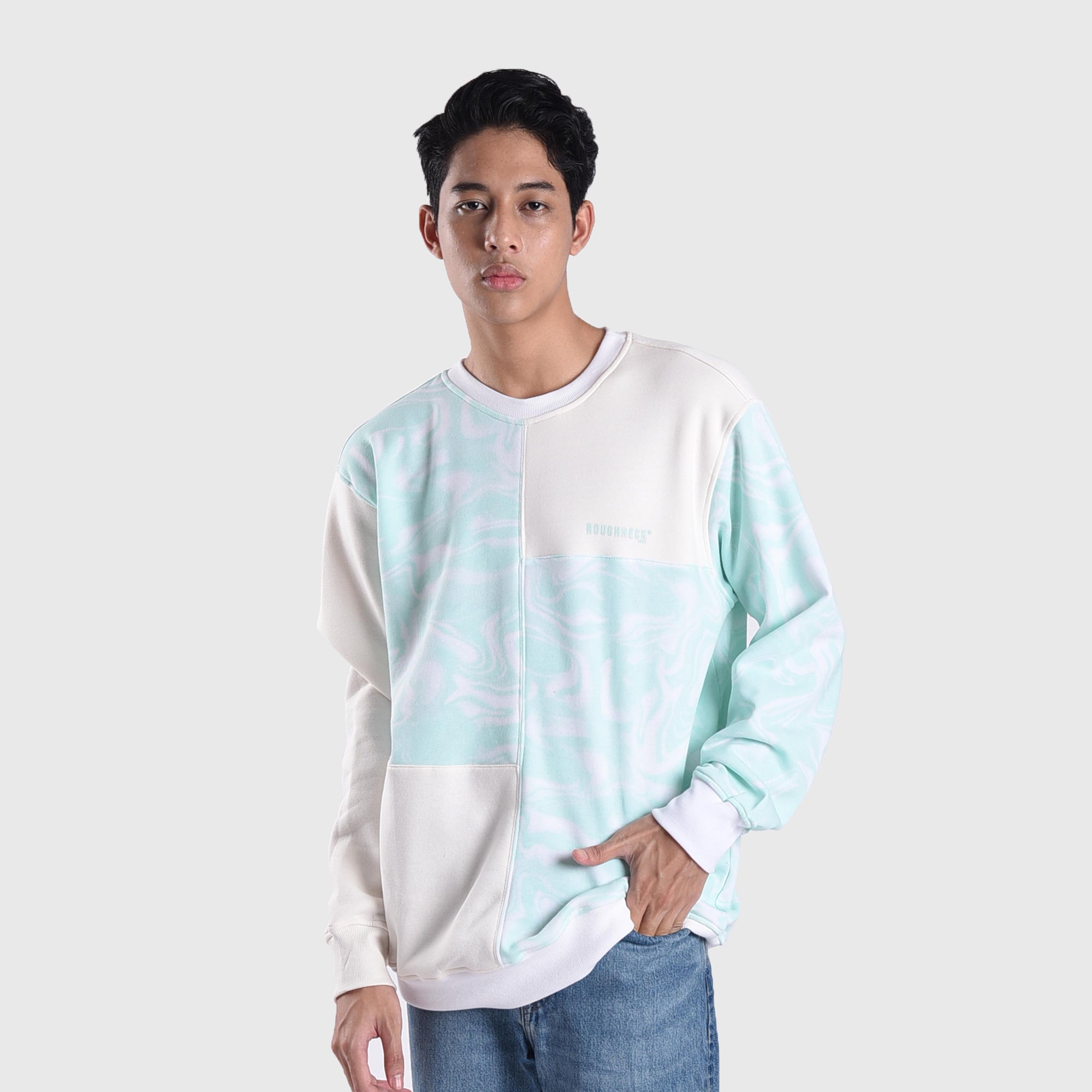 SS459 Misty Green Mini Sig Crewneck