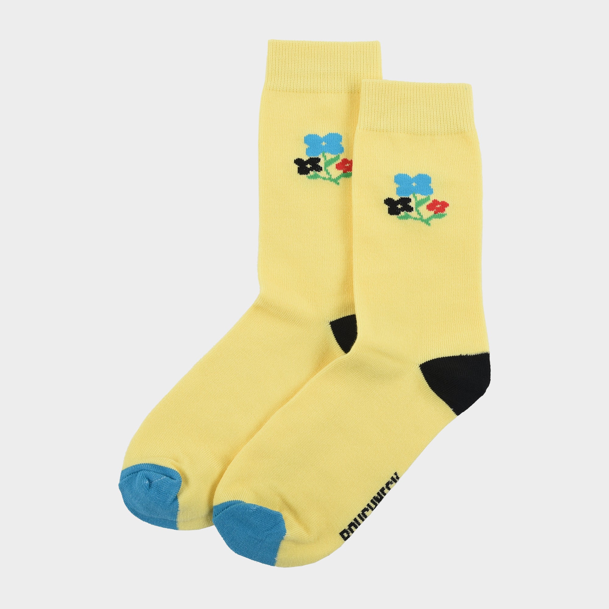 SR020 Yellow Multiflower Socks